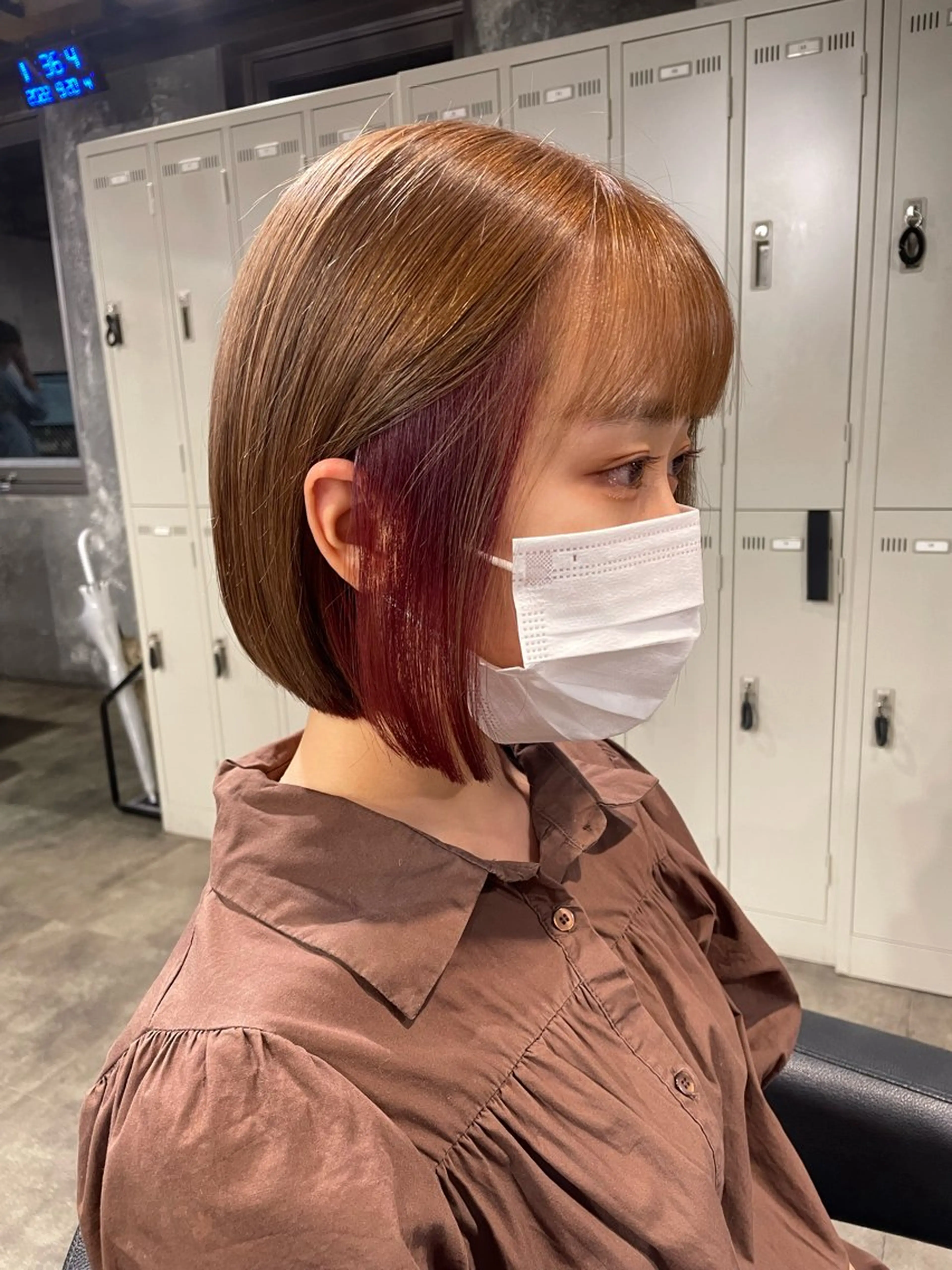 カラー ヘアカラー トリートメント 透明感ベージュ🤎 ナチュラルレイヤーのヘアスタイル