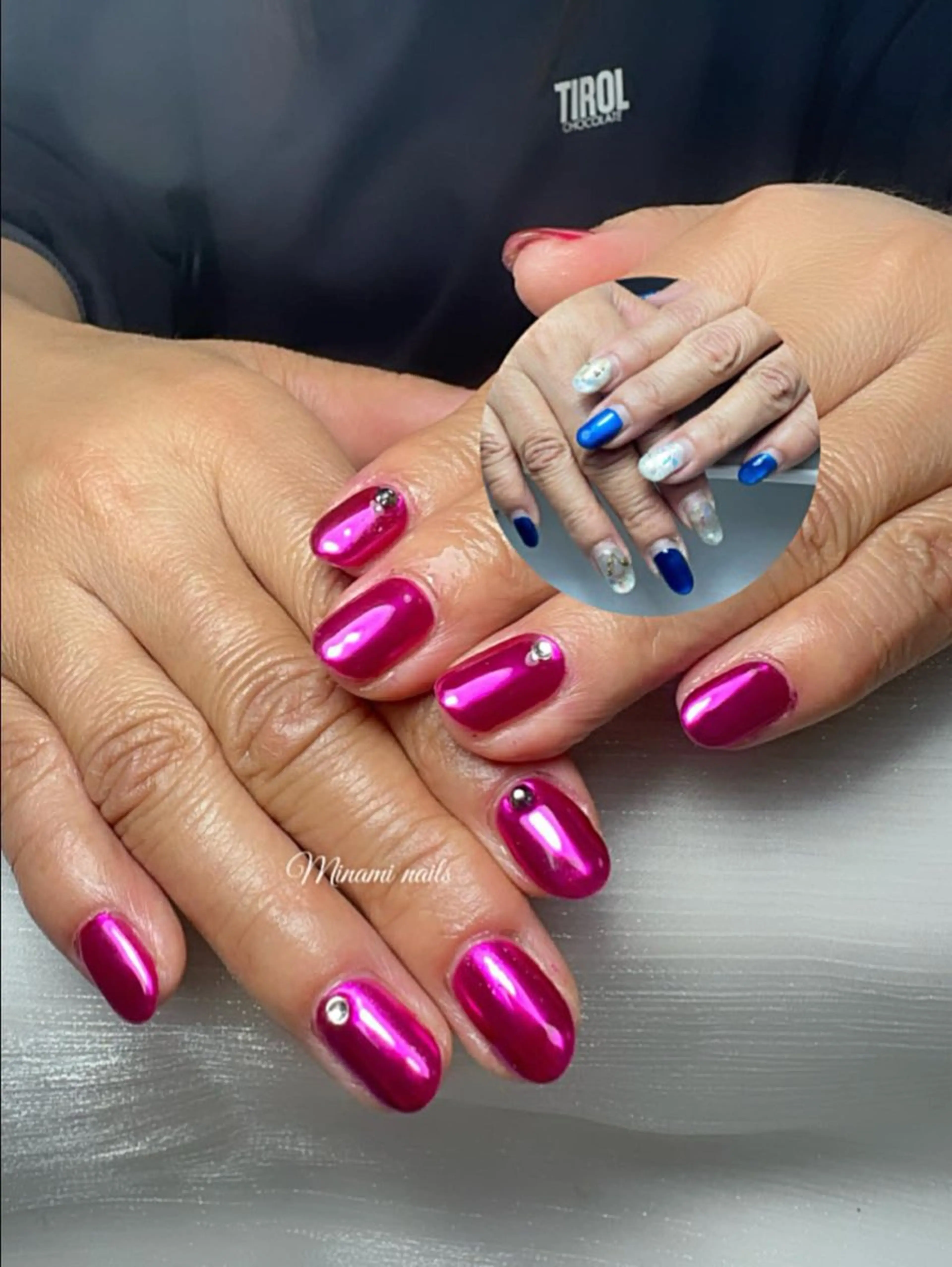 ネイル アートネイル オーロラネイル ガーリー キラキラネイル 韓国ネイル ハンドネイル Minami Nailsのネイルデザイン