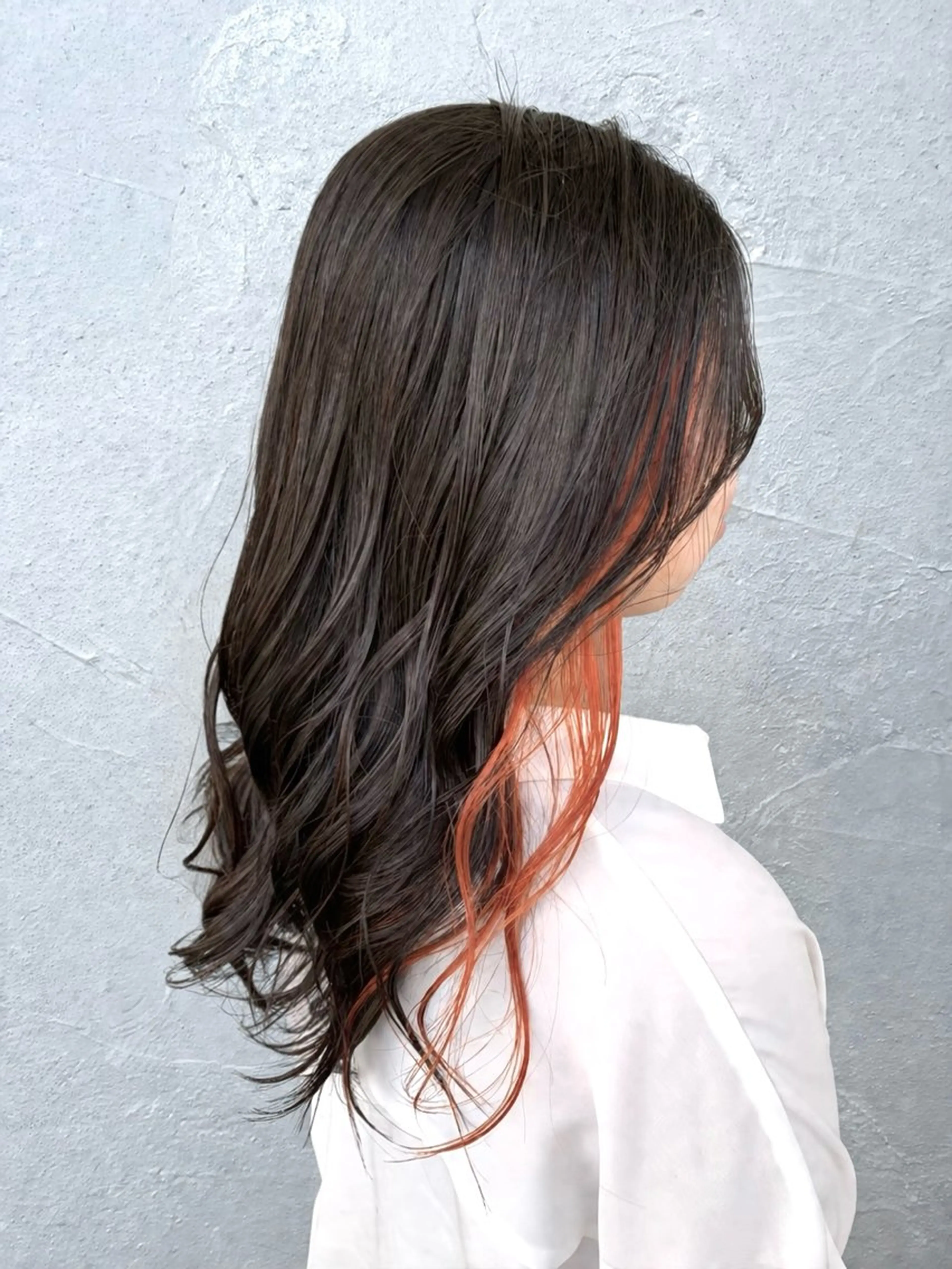 ミディアム カラー カット ヘアカラー トリートメント YUZUKI/艶カラ ー/丸みショートのヘアスタイル