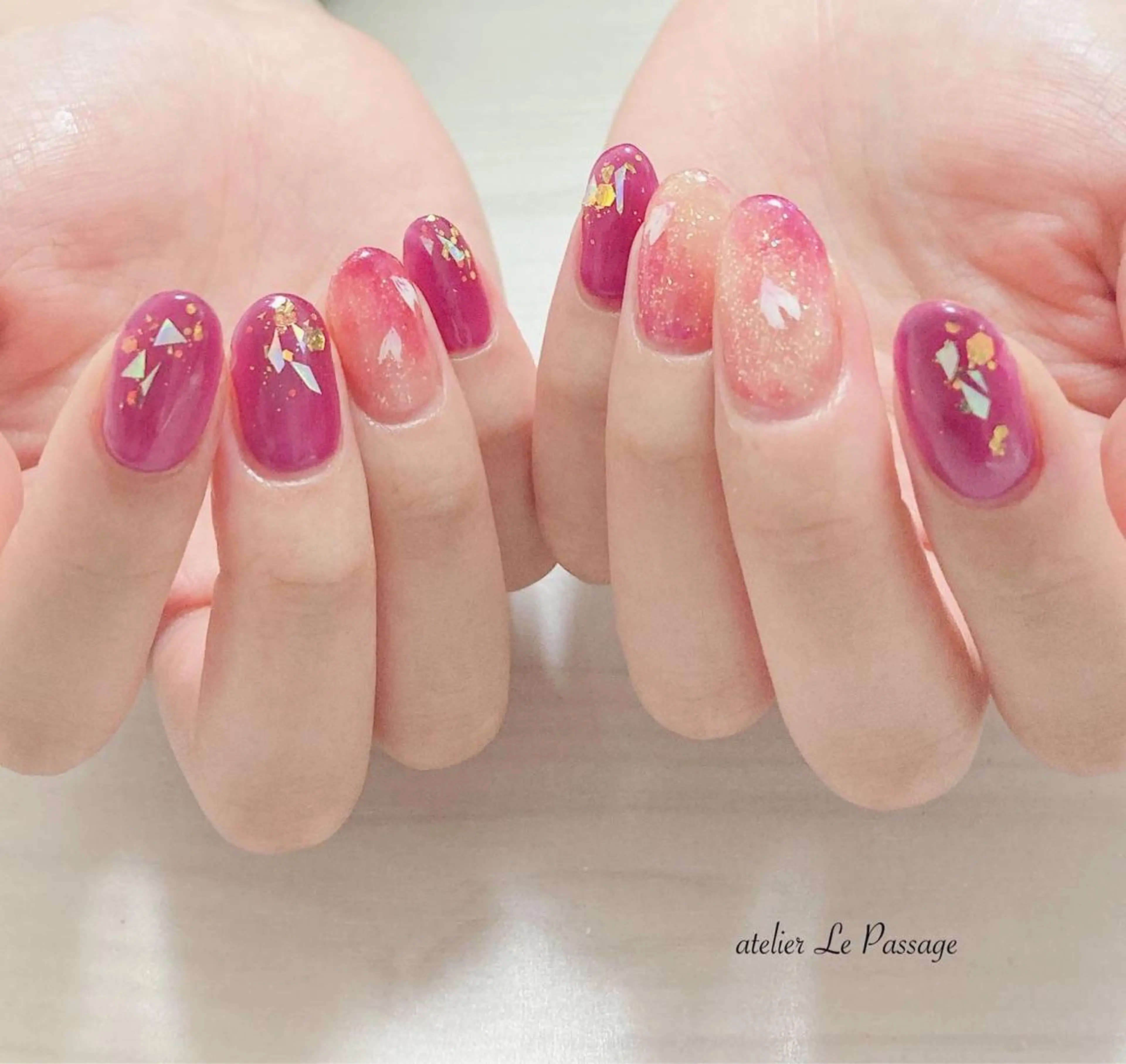 ネイル 桜ネイル ジェルネイル ニュアンスネイル パラジェル ピンク h nakatsukaのネイルデザイン