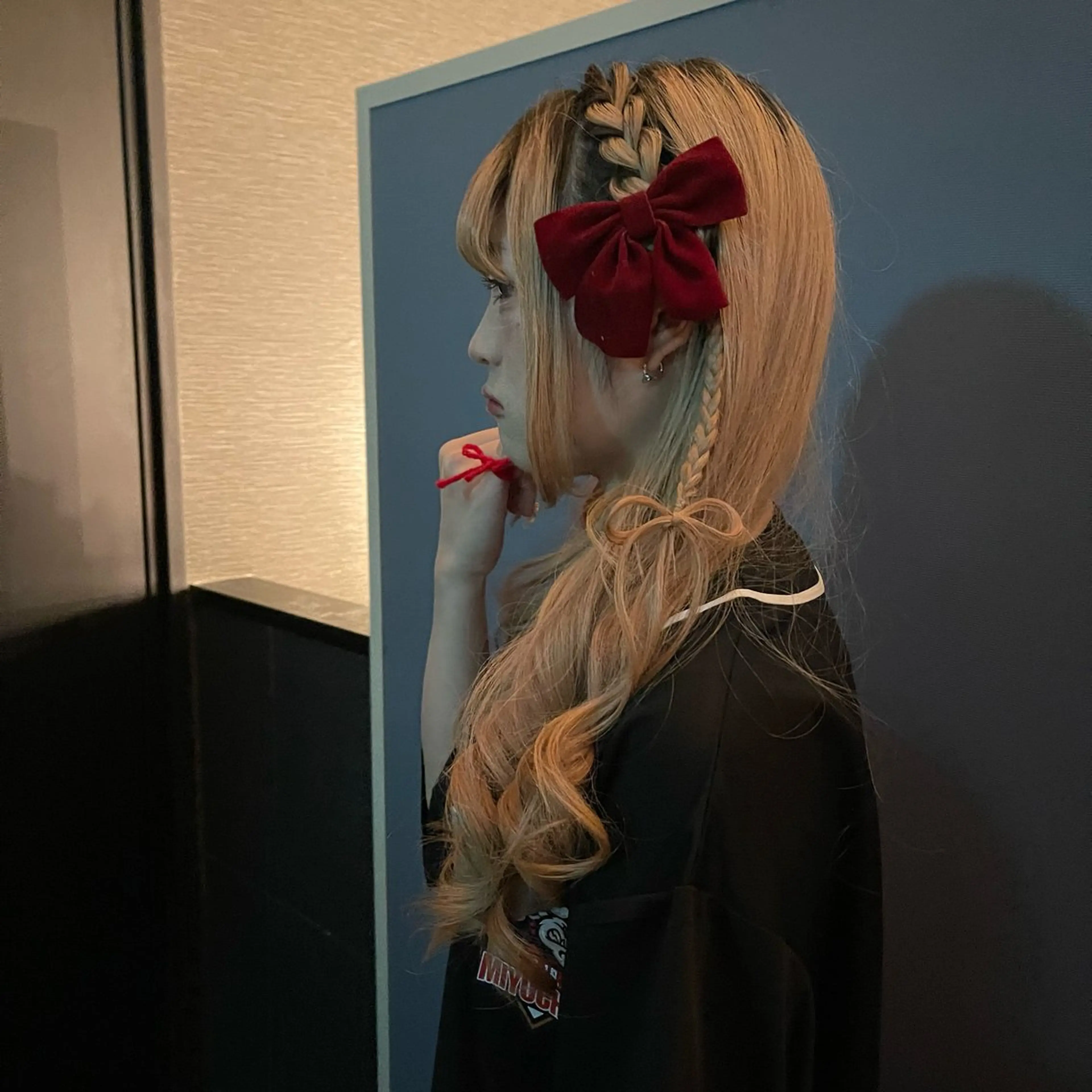 ロング カラー ヘアアレンジ カチューシャ Chi satoのヘアスタイル