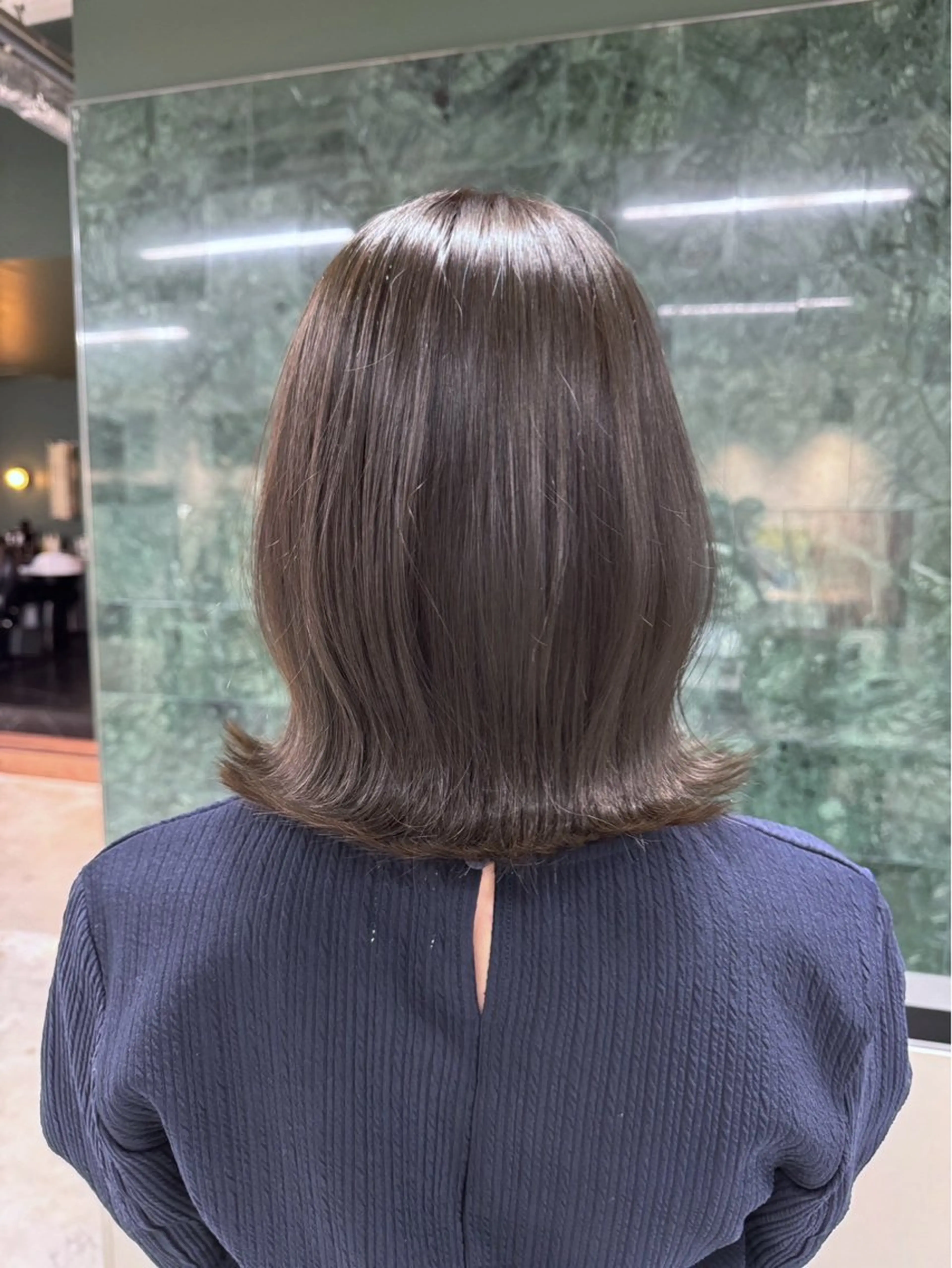 ミディアム カラー ✨️赤み消しカラー/ ミルクティーベージュのヘアスタイル