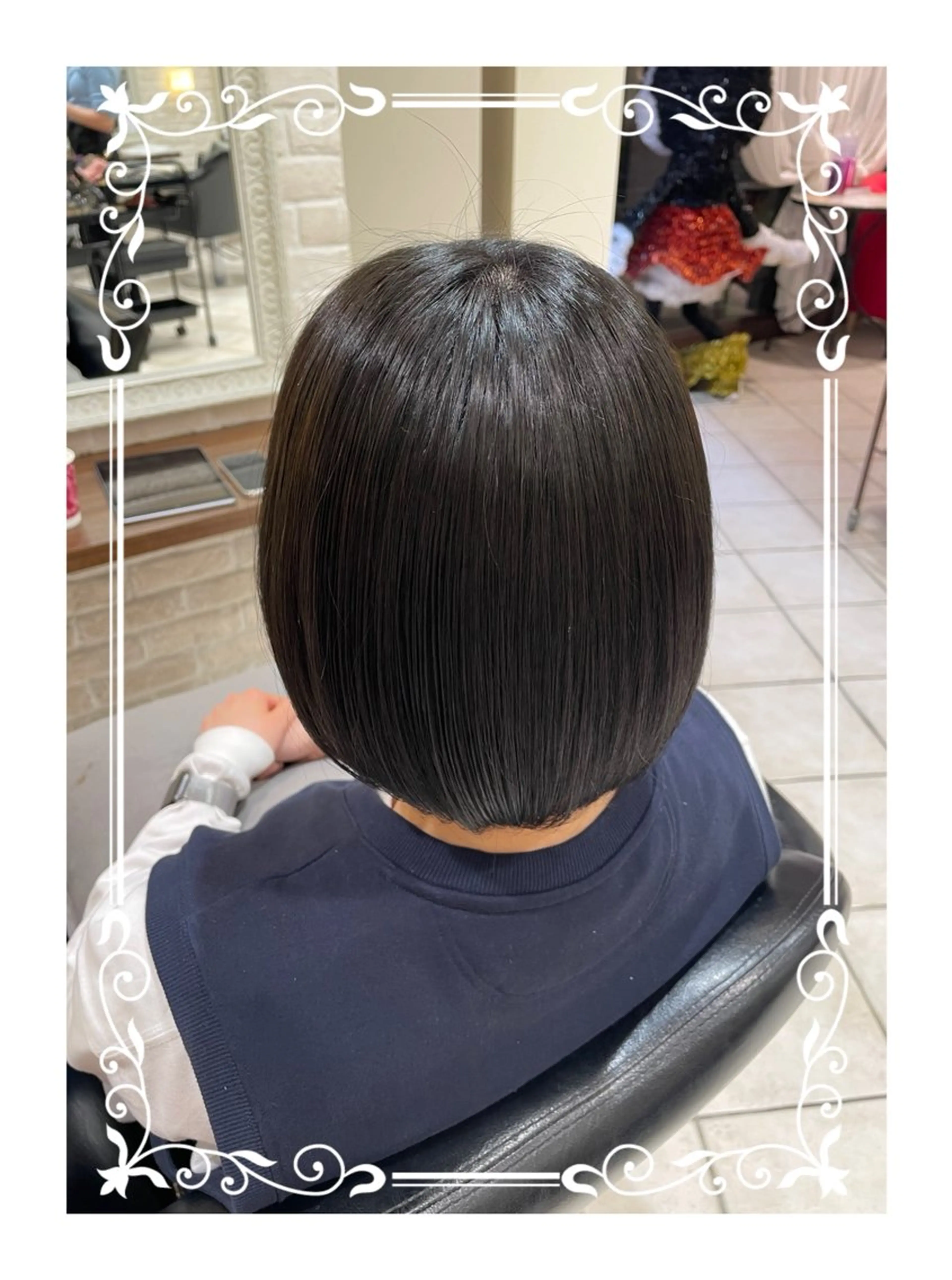 ショート カラー 黒髪 学生 🌼 misaki 🌼のヘアスタイル