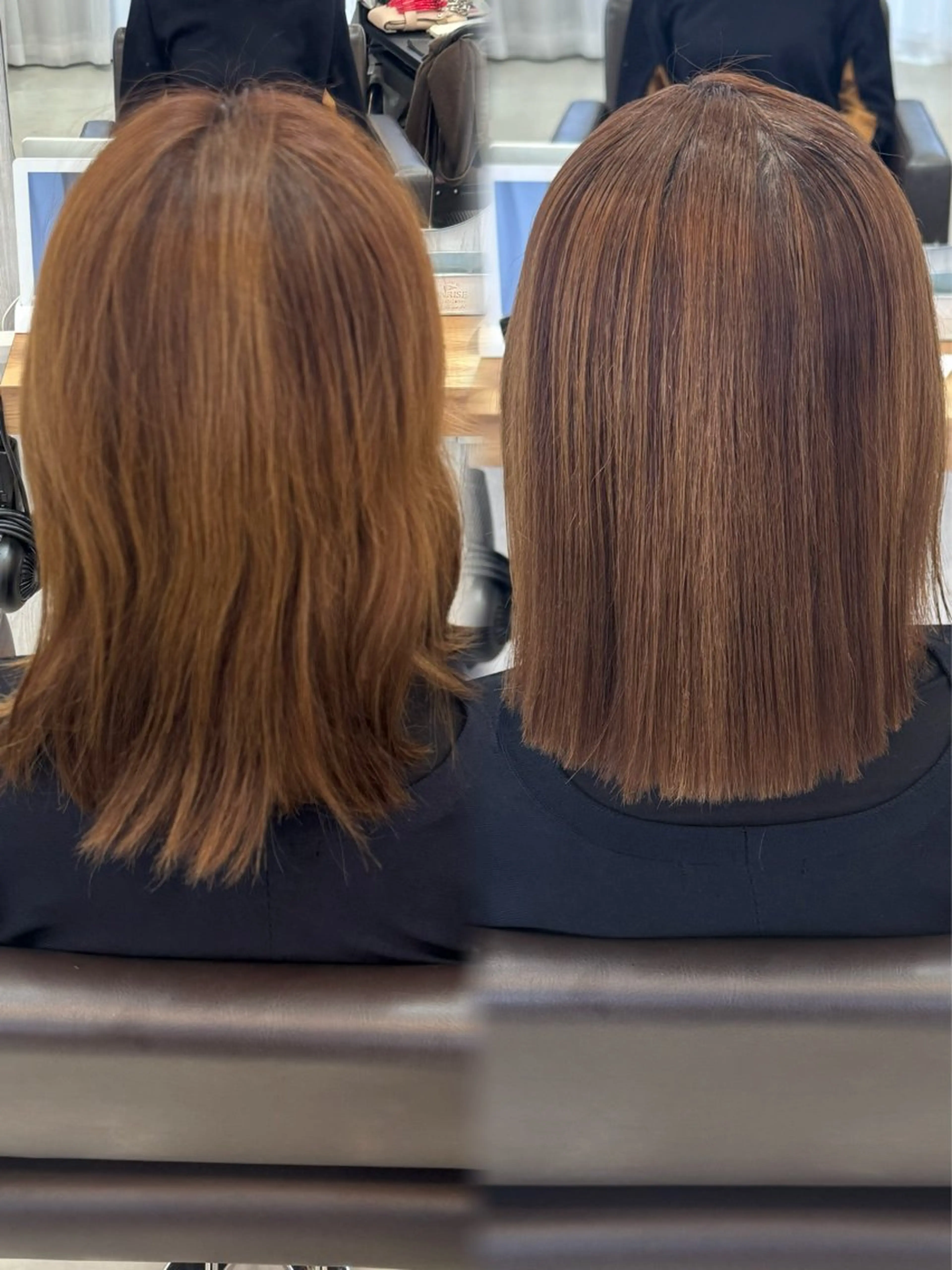 ミディアム 縮毛矯正 Agu hair 粉河のヘアスタイル