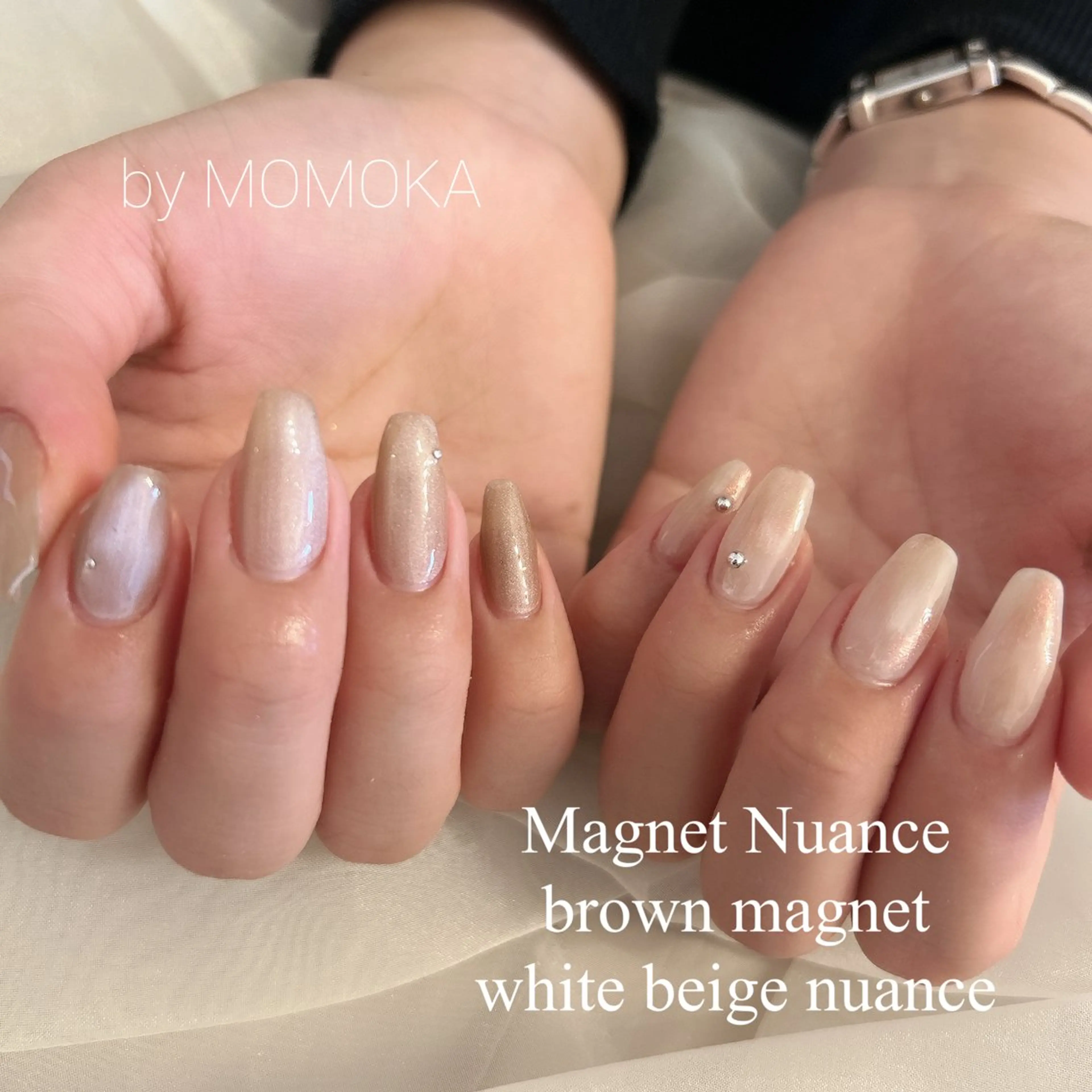 ネイル マグネットネイル ハンドネイル Momo nailsalonのネイルデザイン