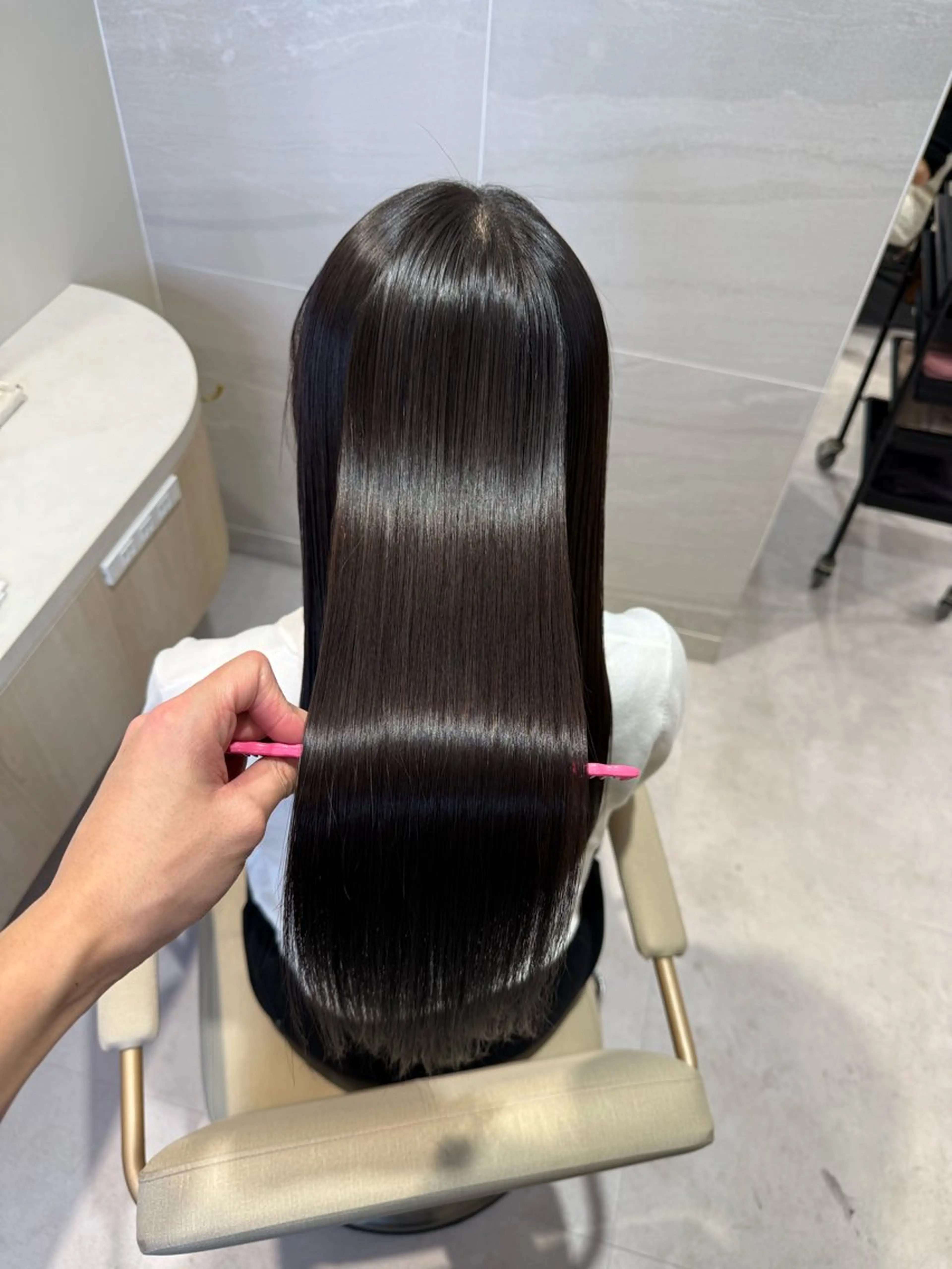 ロング カラー ブラウンカラー ダークブラウン 髪質改善 トリートメント カット ヘアカラー トリートメント 透明感カラー🌿 グレージュ🐺陽介のヘアスタイル