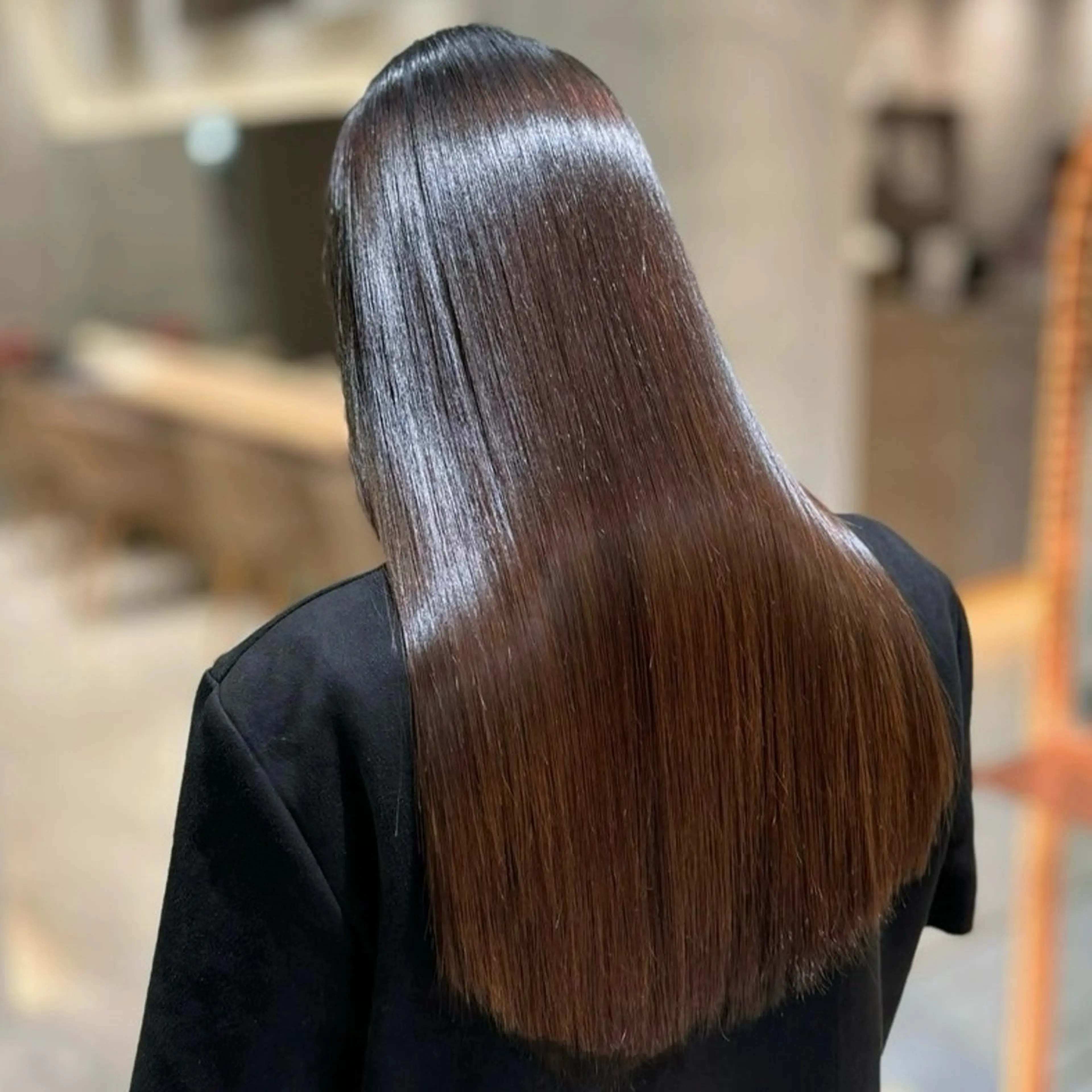 セミロング 髪質改善 縮毛矯正 カット ヘアカラー トリートメント 韓国レイヤー/髪質 改善🎀ちなみのヘアスタイル