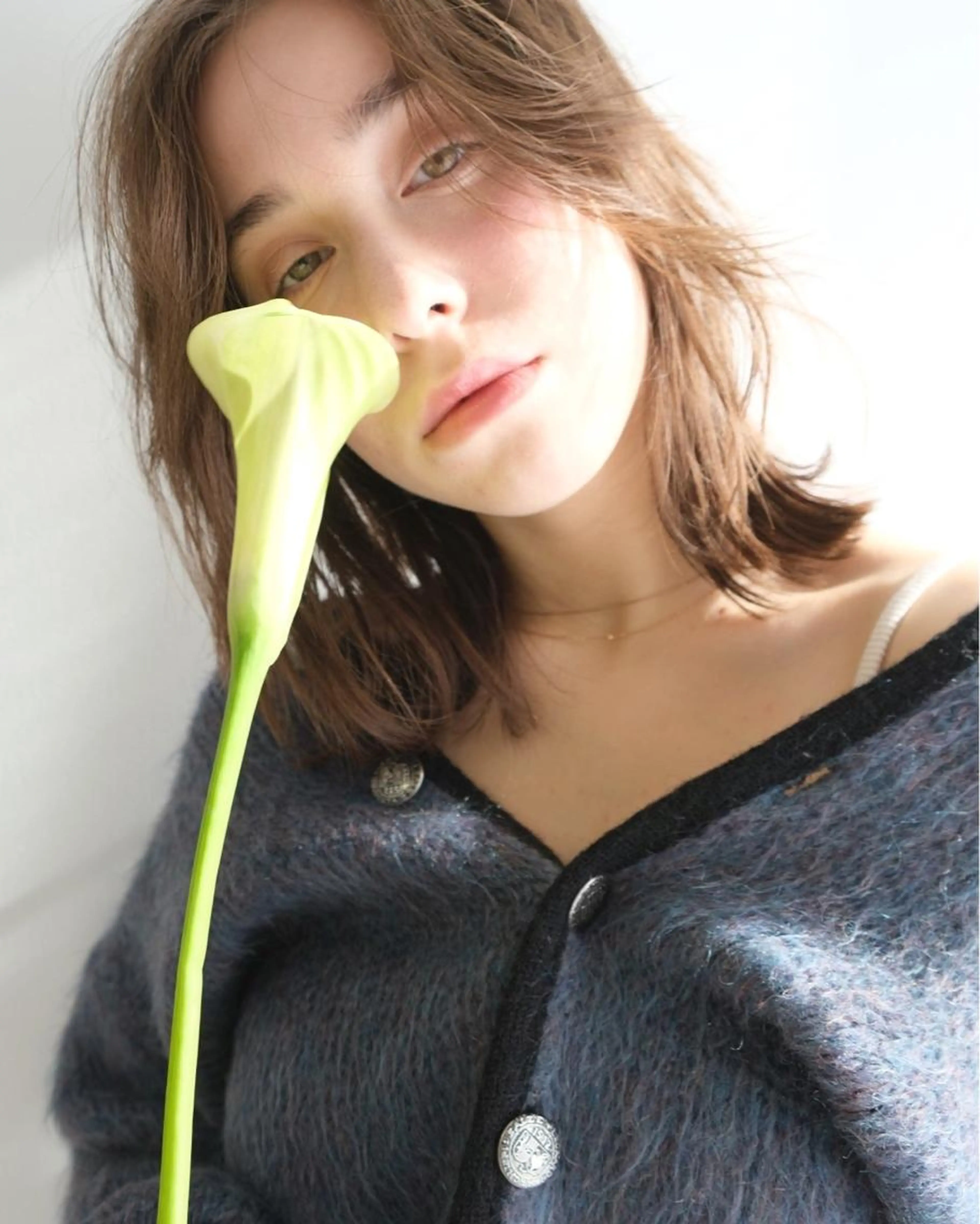 『水・木・金12時半-16時限定』小顔になれる似合わせ小顔前髪カット＋うるつや血色カラー＋アフターケアトリートメントの写真