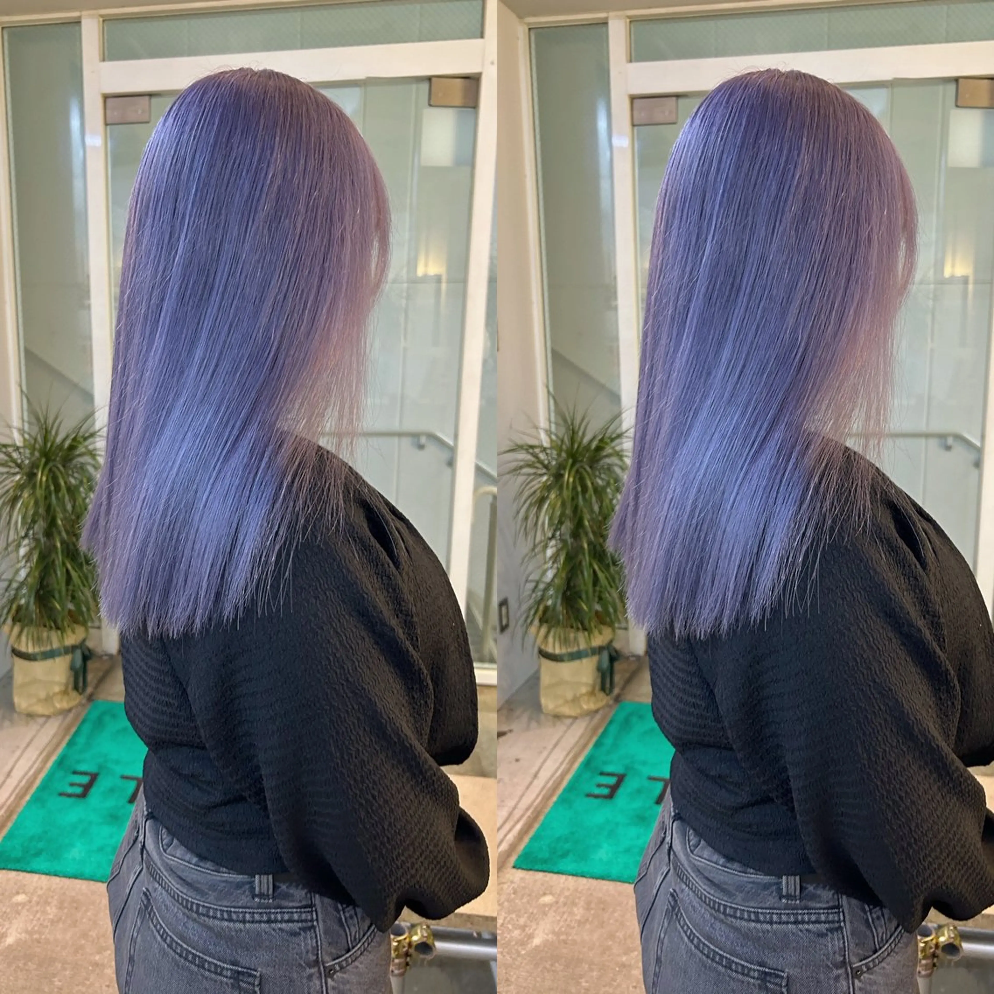 ロング カラー ヘアカラー トリートメント yoriダブルカラー 代表すがわらのヘアスタイル