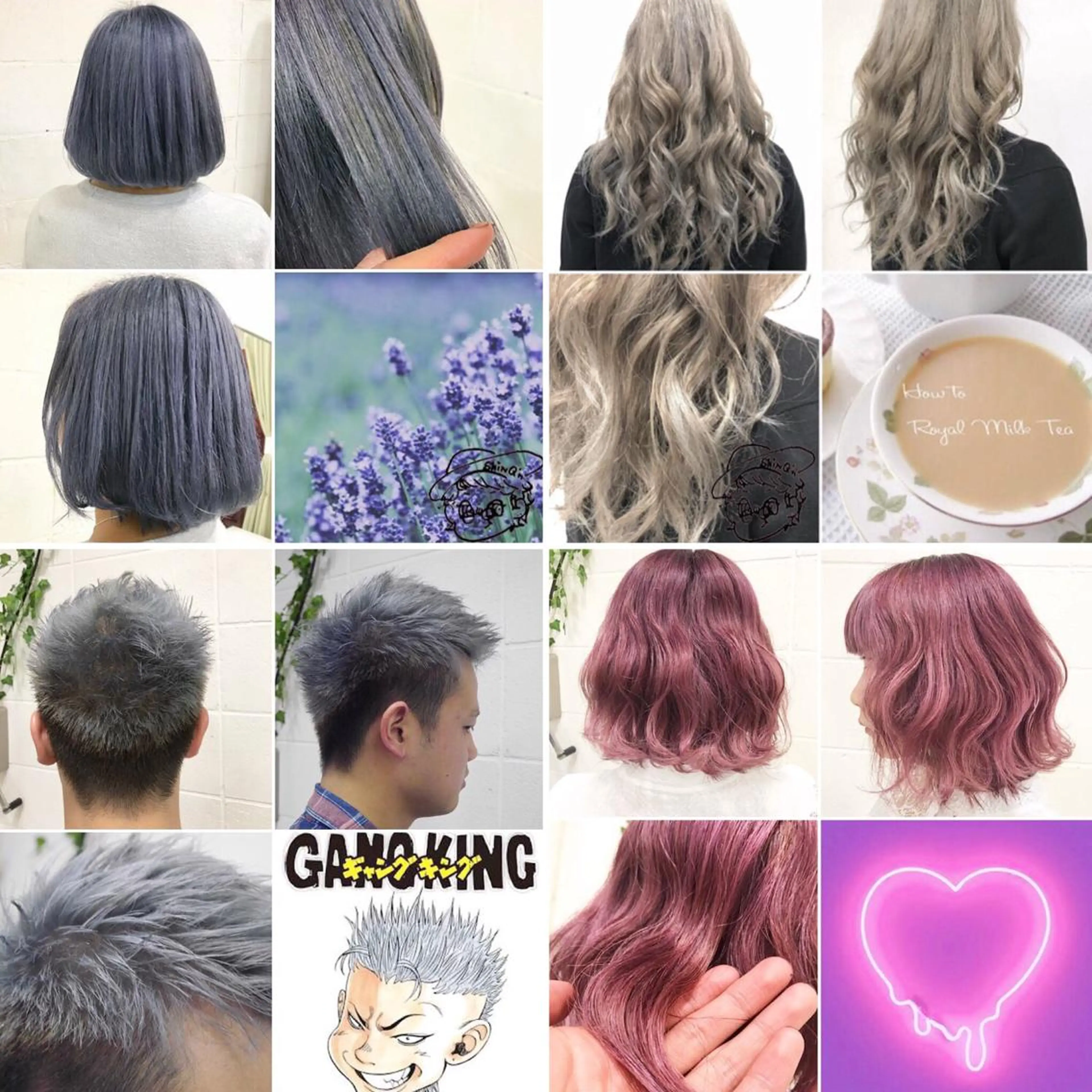 ロング カラー メンズ ヘアカラー トリートメント 🌈推し色派手髪 ハイトーンShinのヘアスタイル