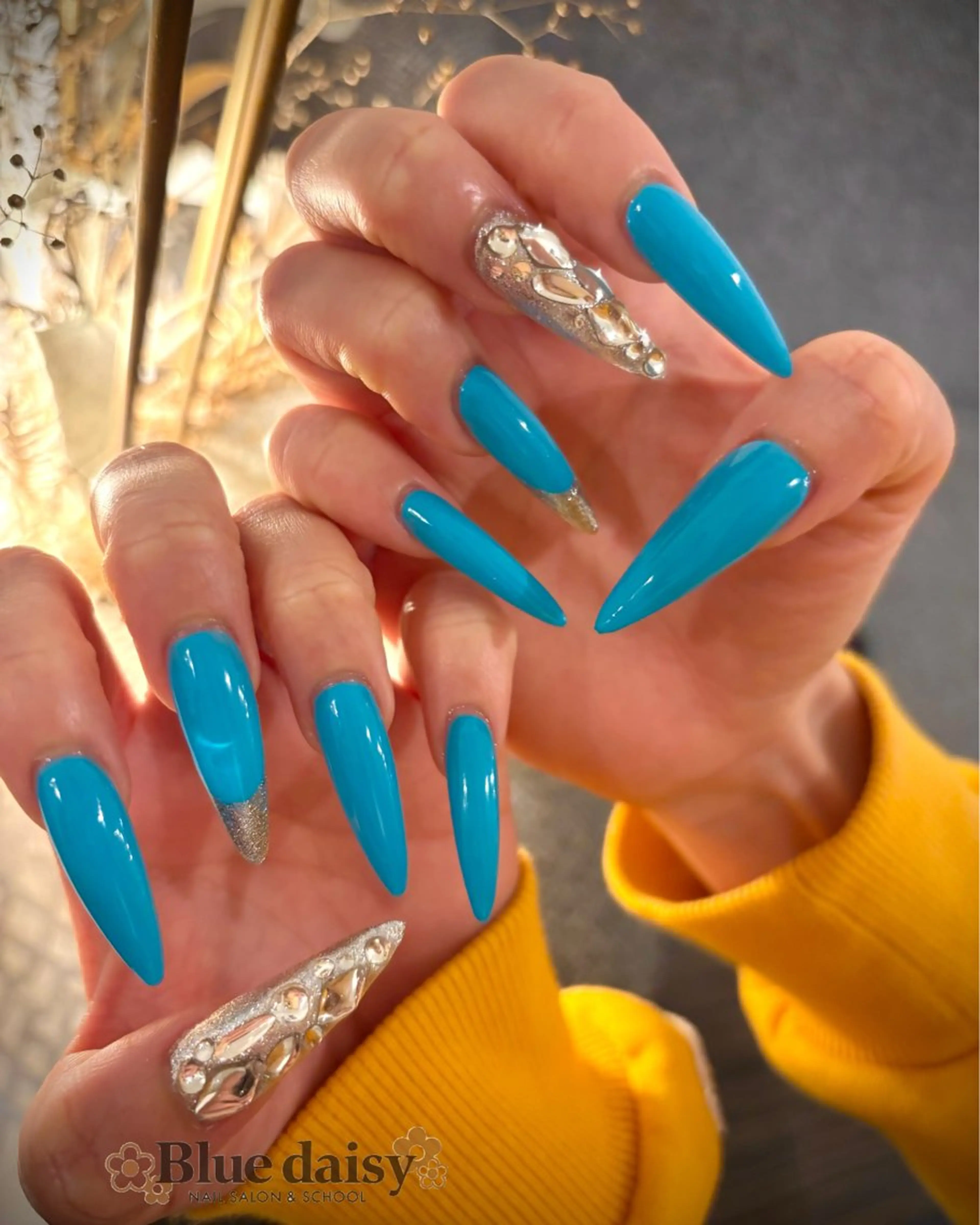 ネイル ハンドネイル Blue daisy 栄本店のネイルデザイン