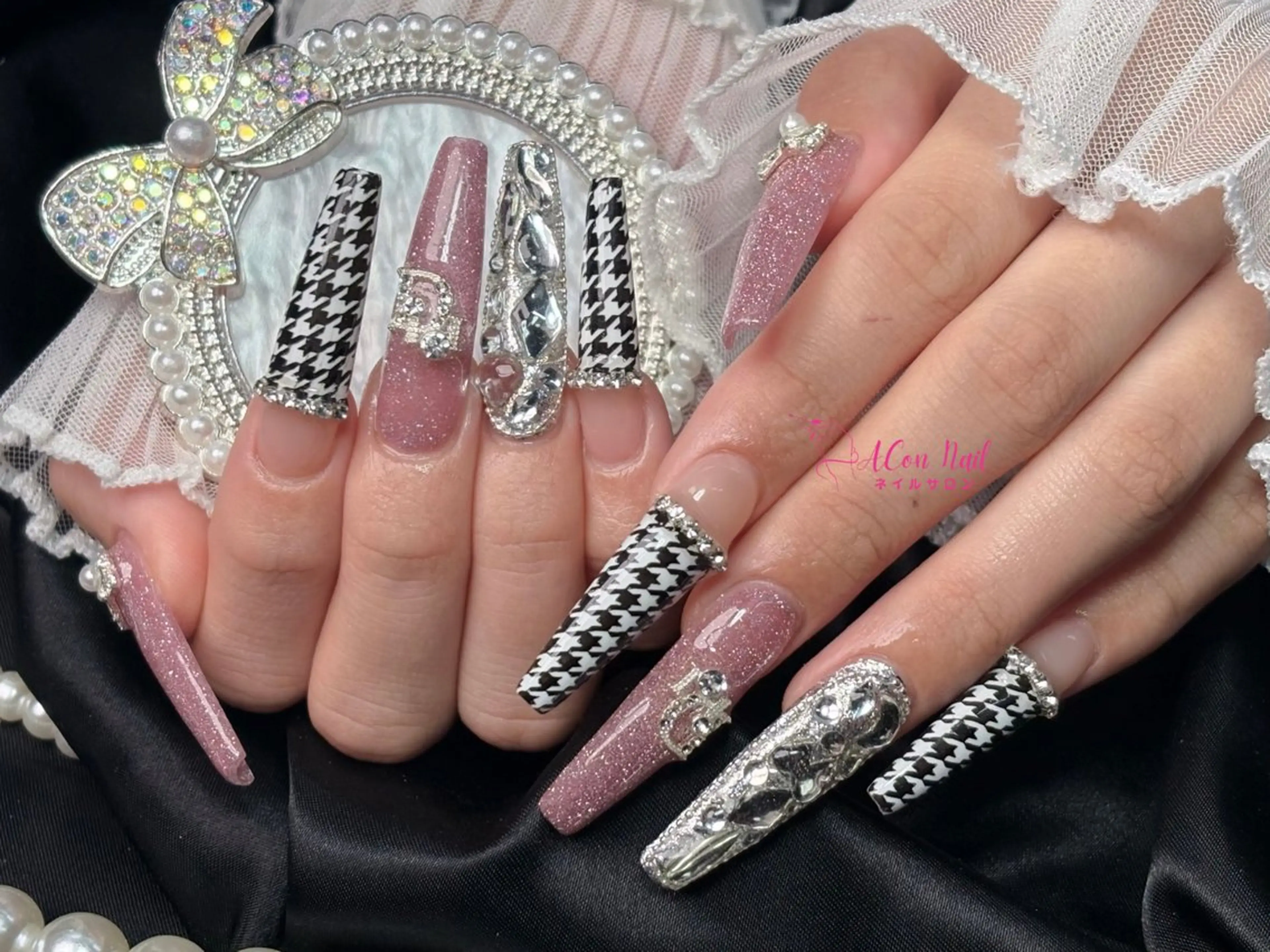 ネイル 桜ネイル 長さ出し フラワーネイル フレンチネイル ジェルネイル ハンドネイル AConNailSalon所属・ACon NailSalonのネイルデザイン