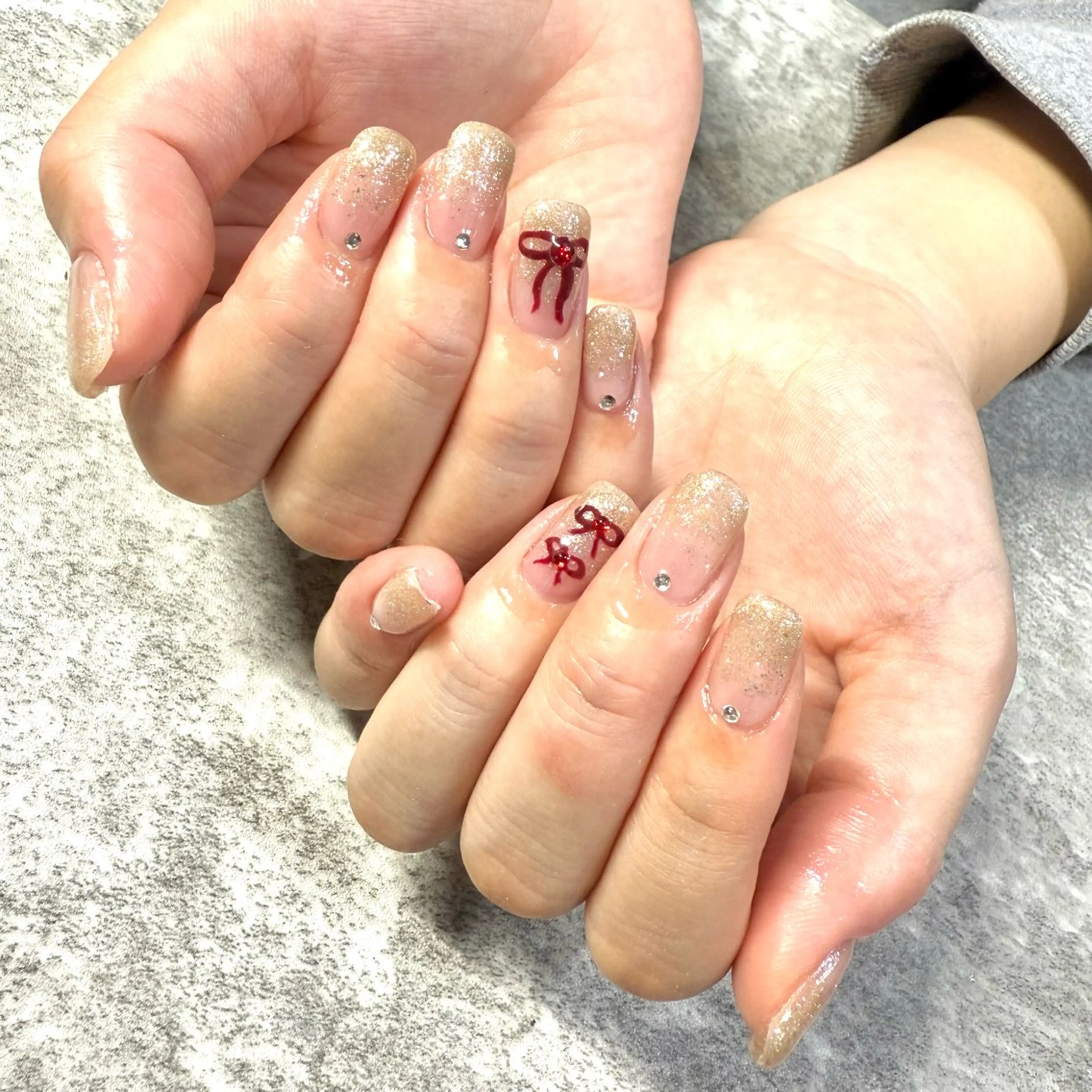 ネイル リボン ハンドネイル ★Rinail... .のネイルデザイン