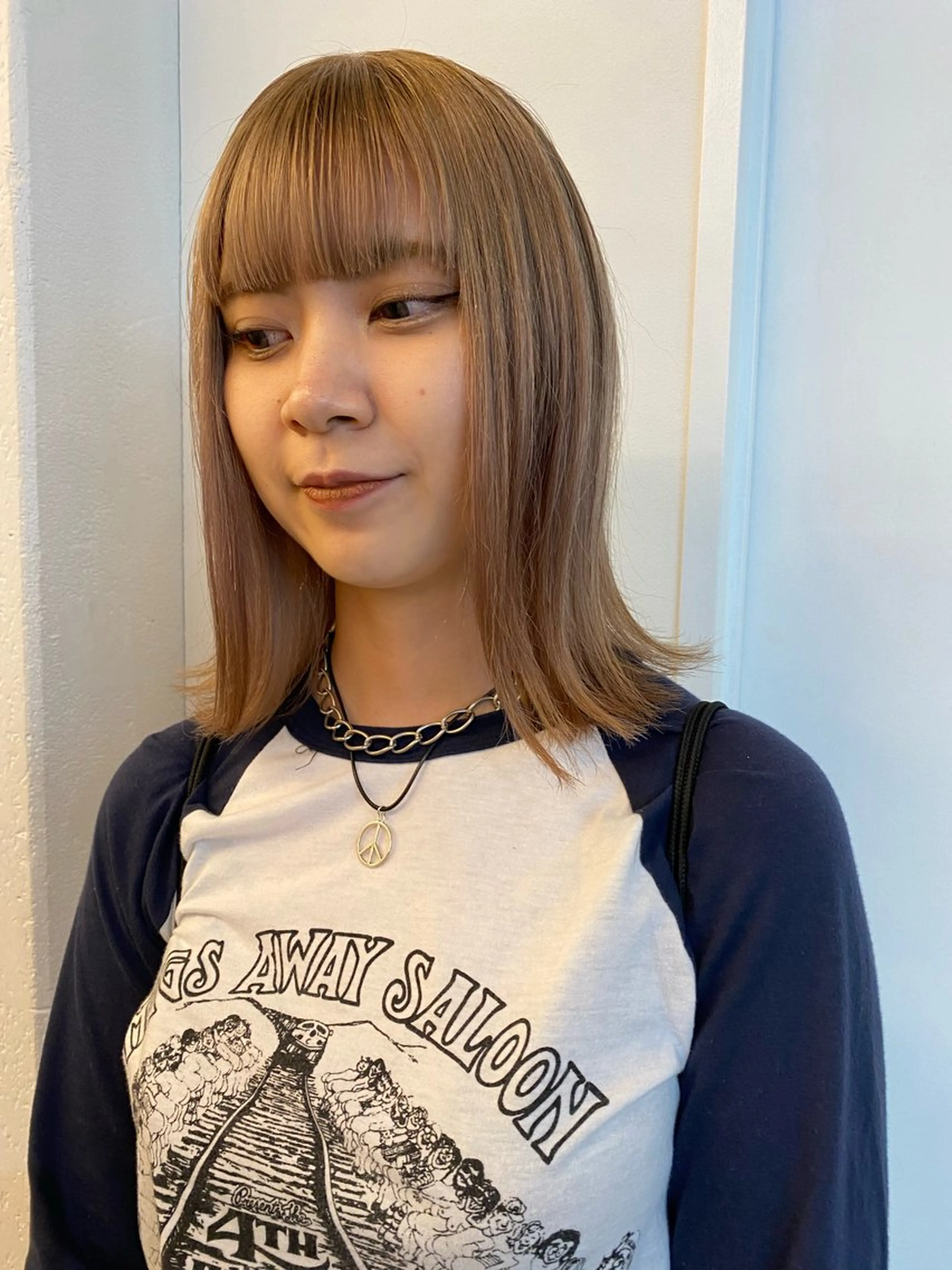 ミディアム カラー ヘアカラー トリートメント hair design chouchou所属・ichika/福岡 /透明感カラー🤎のヘアスタイル