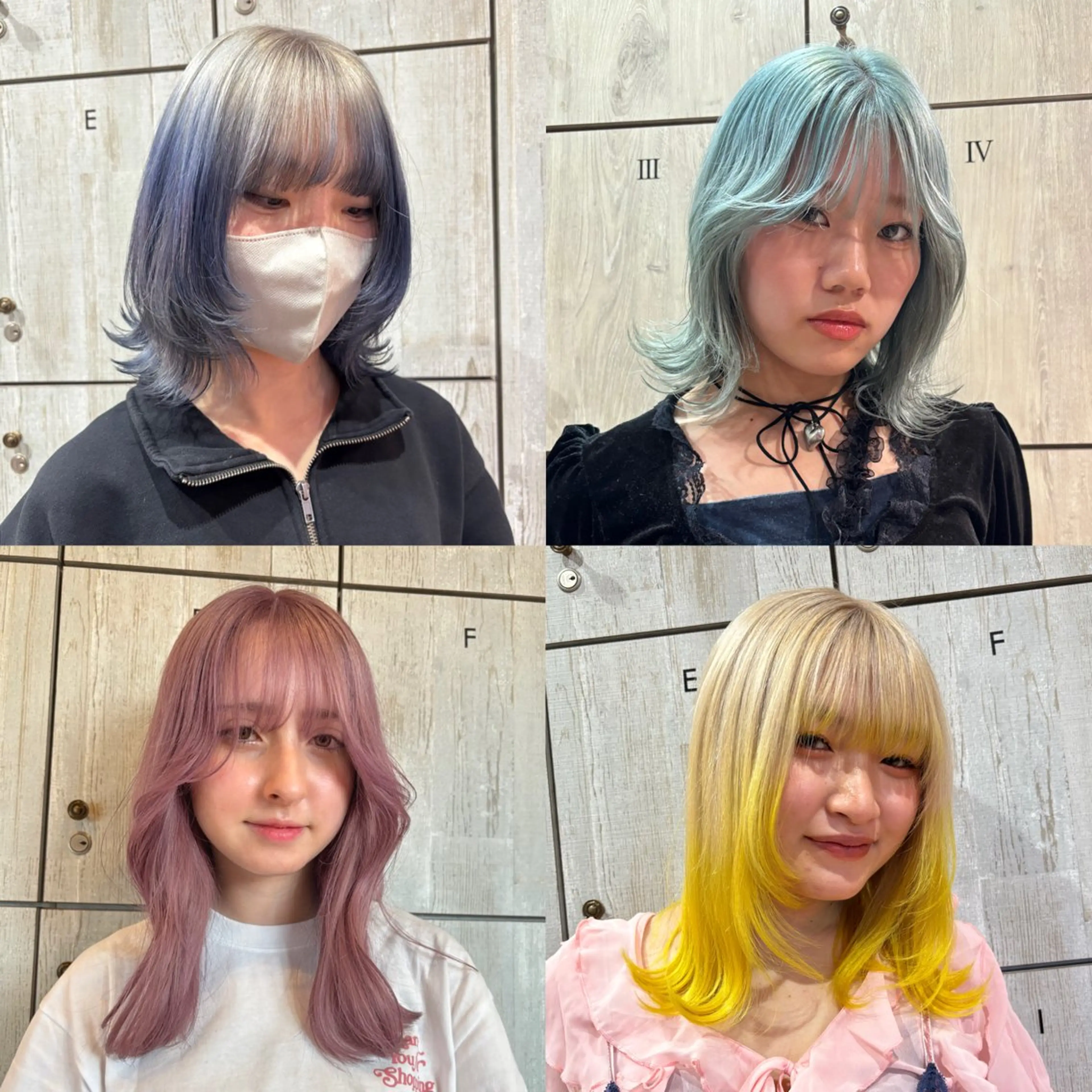 ミディアム カラー ブリーチ ケアブリーチ デザインカラー ハイトーンカラー 似合わせレイヤー/ Wカラー🧸こころのヘアスタイル