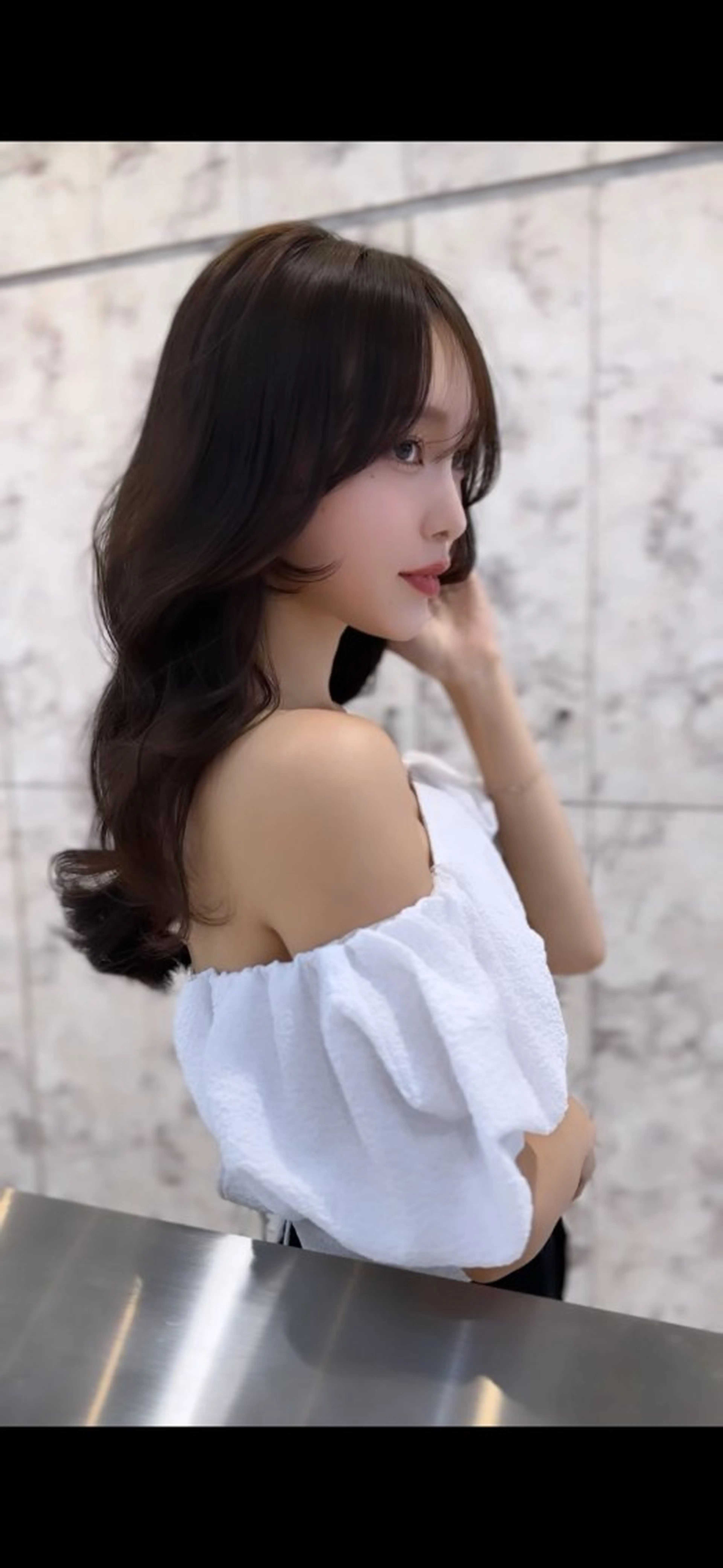 ロング カラー カット ヘアカラー トリートメント ヘッドスパ 髪質改善/韓国ヘア レイヤー/新宿/ロミのヘアスタイル