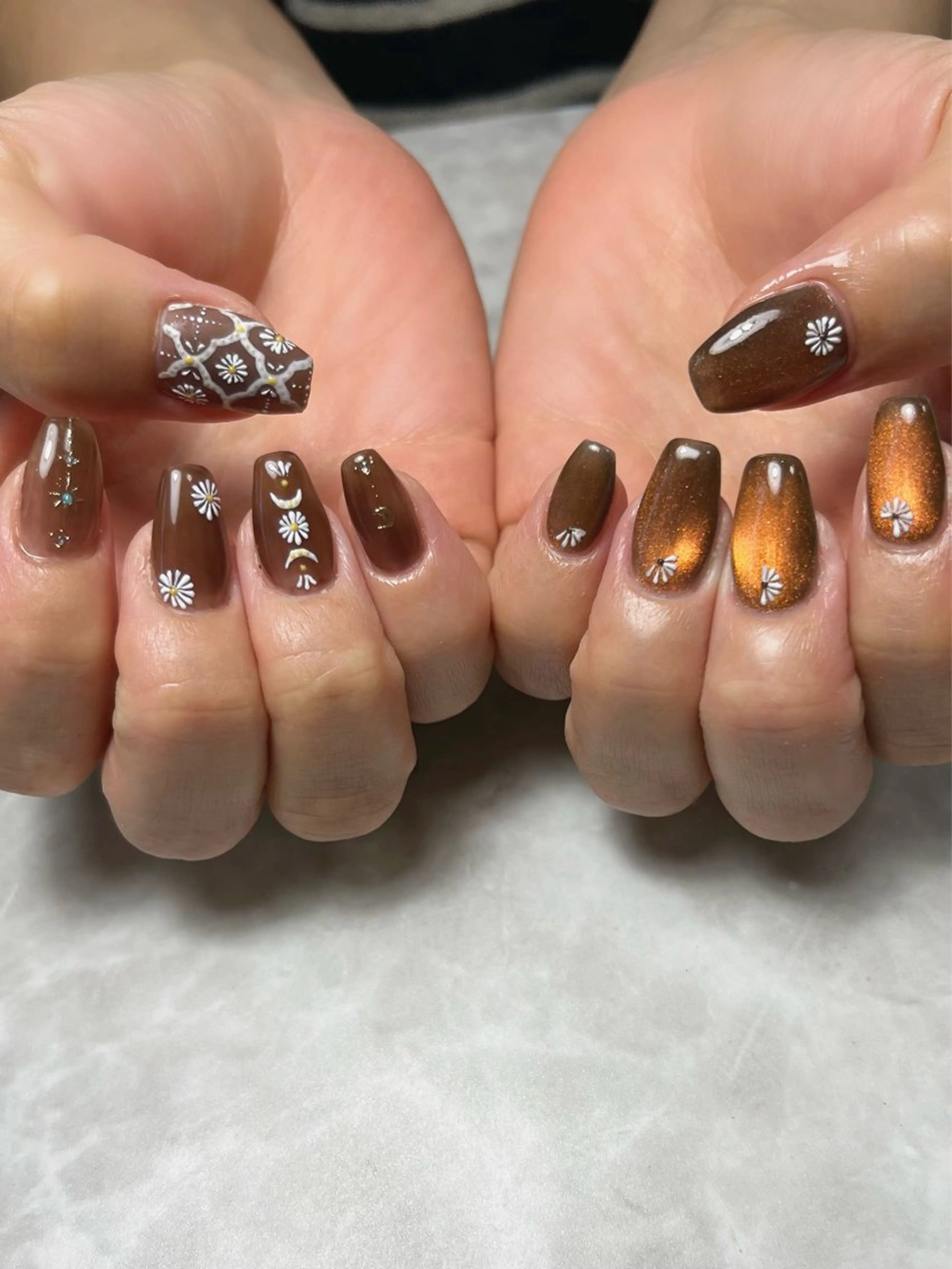 ネイル フラワーネイル Nailsalon E's cafeのネイルデザイン
