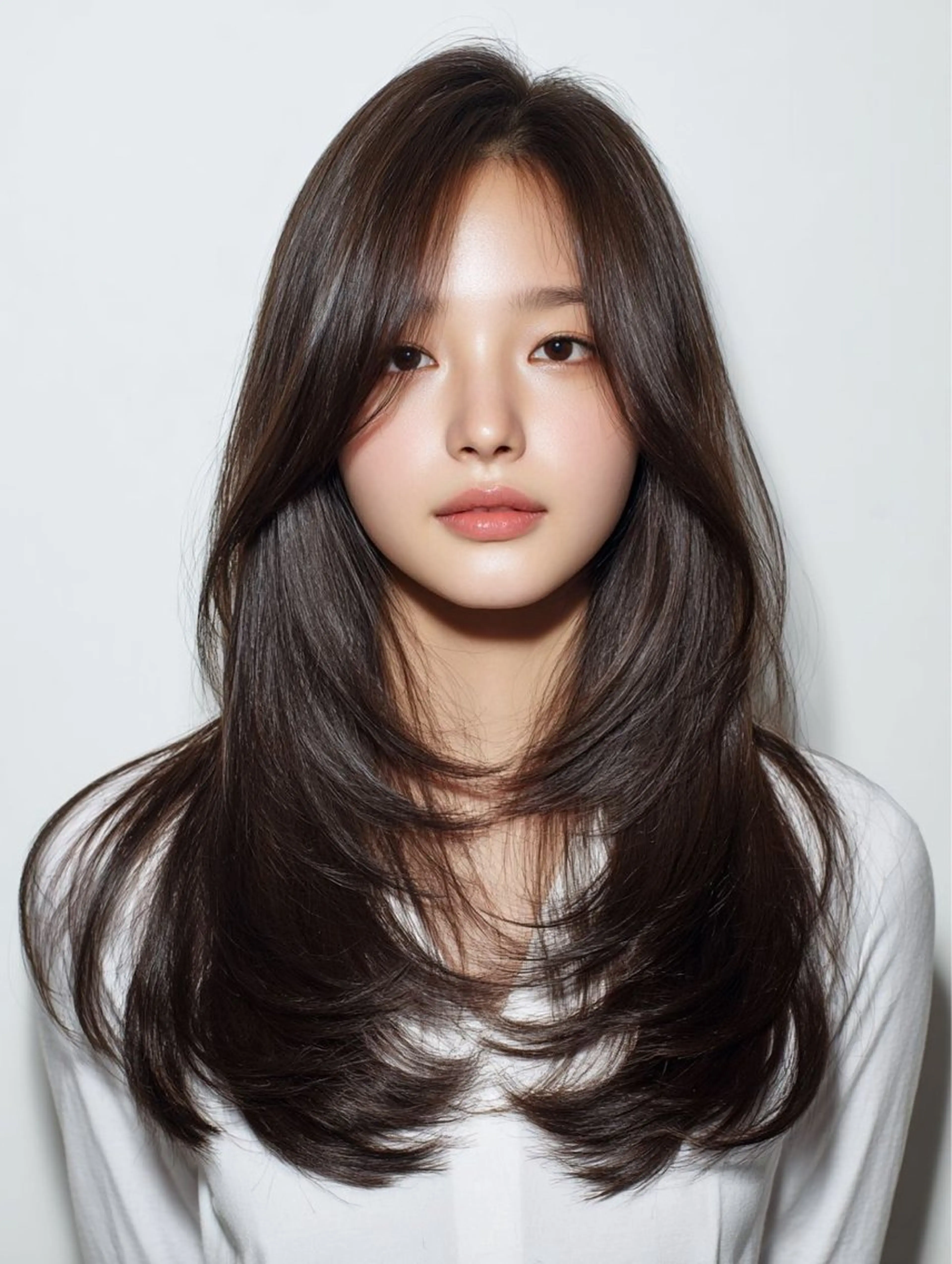 ロング 顔周りカット レイヤーカット 小顔カット カット 鈴木 彩純のヘアスタイル