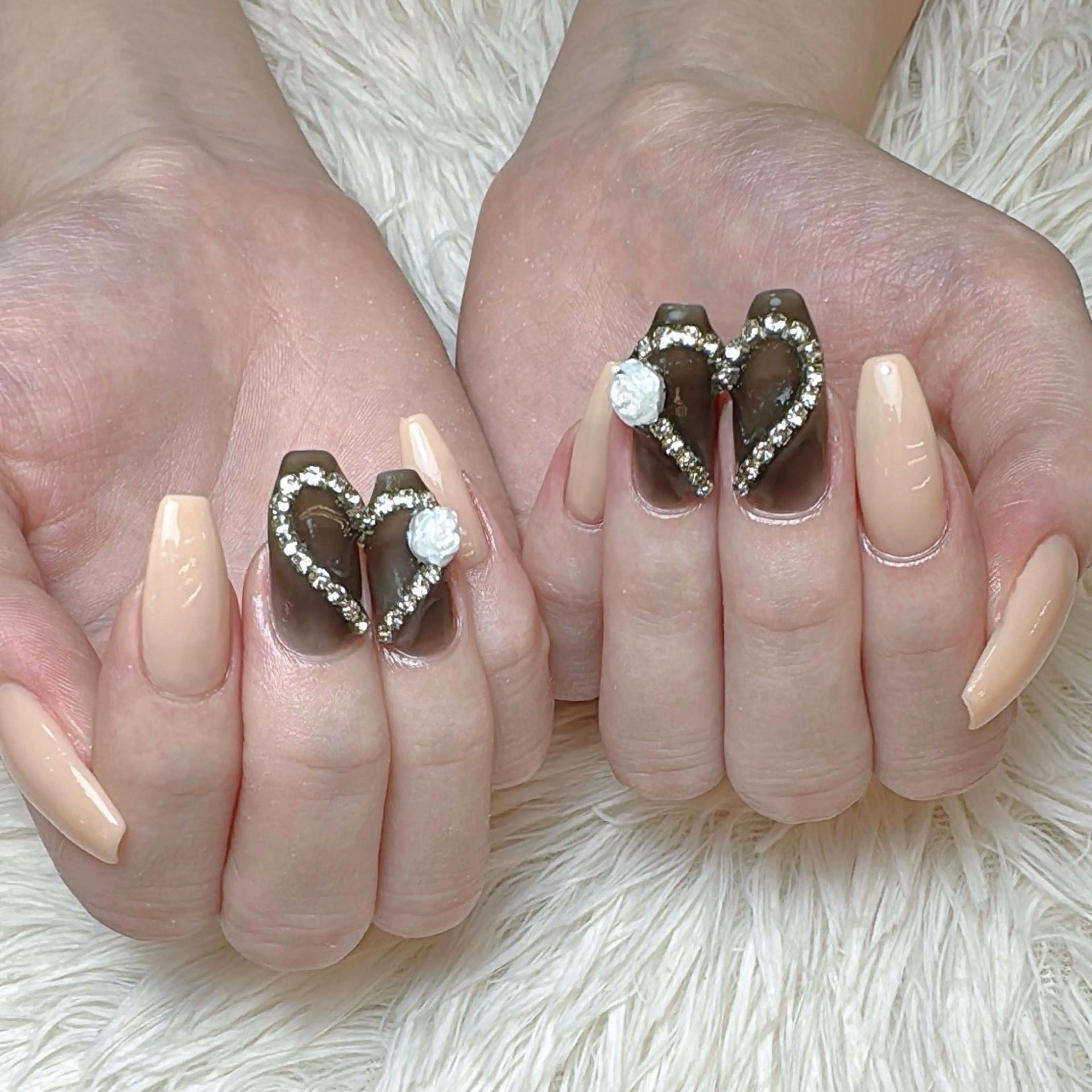 【ハンドオフ有り】🍒チップ長さだし＋アート90分/フレンチ/ミラーワンカラー🍒初回ソフトジェルオフ無料の写真