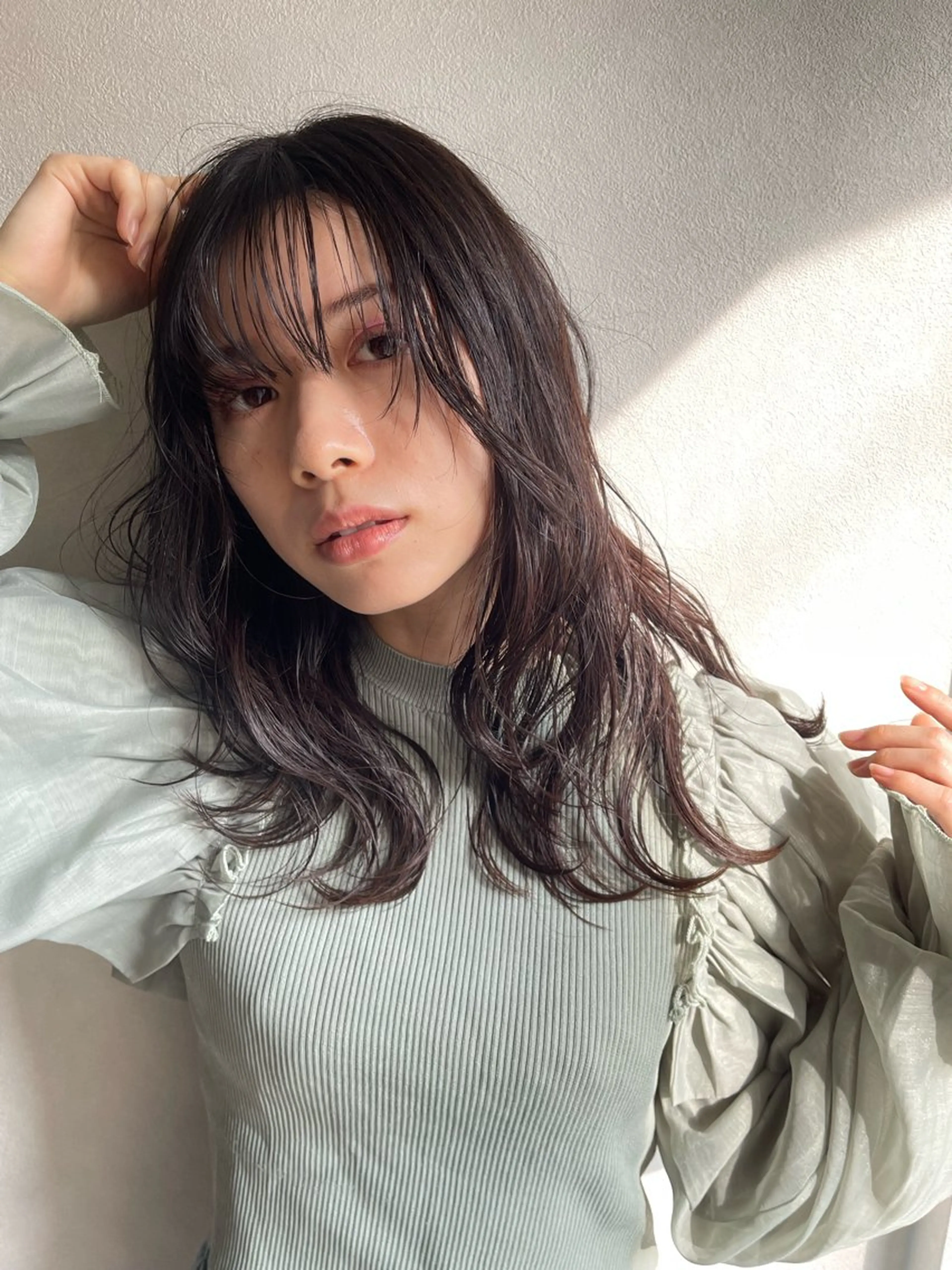 ミディアム カット ヘアカラー トリートメント 村上 ゆういのヘアスタイル