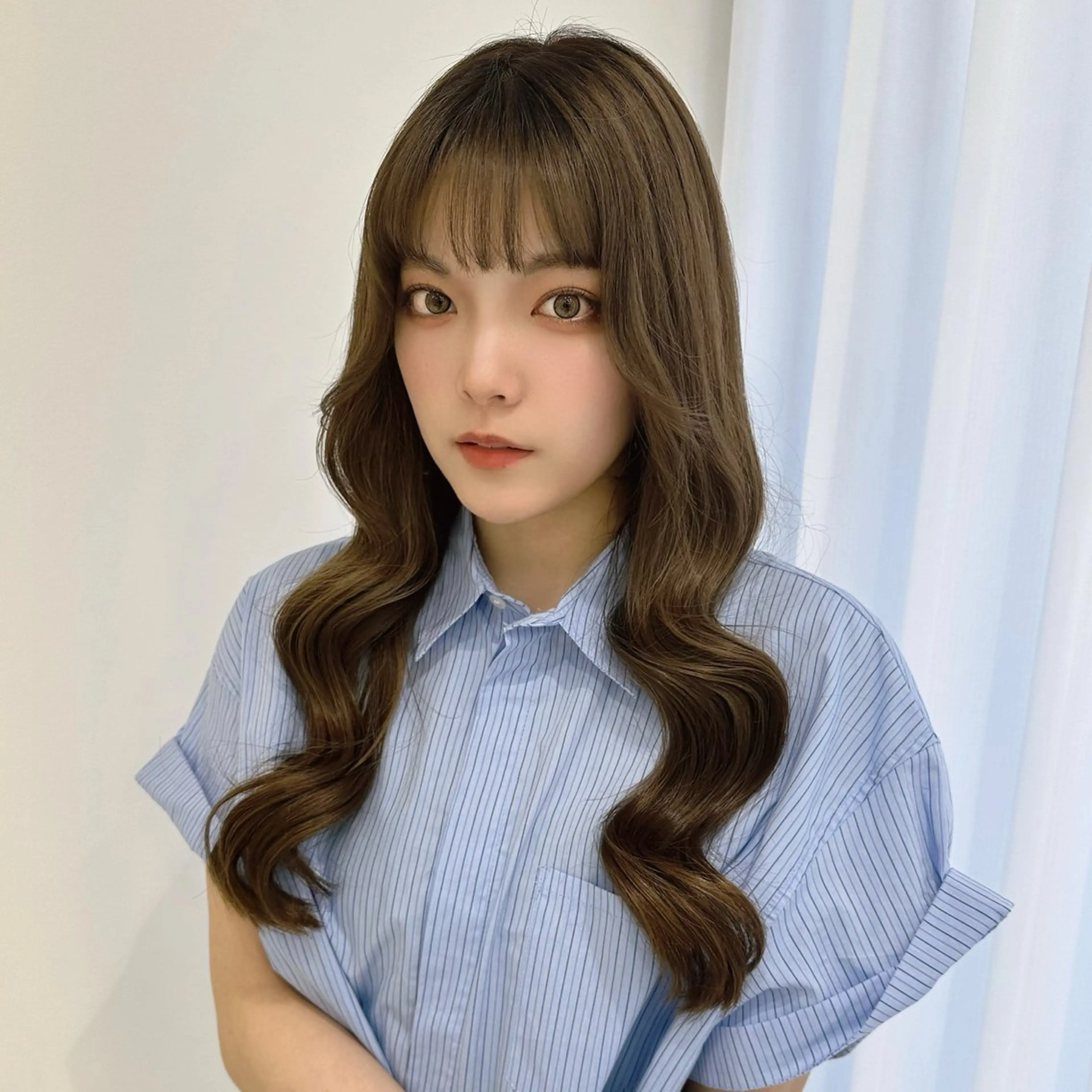 ロング ロングレイヤー くびれヘア 髪質改善 ヨシンモリ 韓国風ヘア 韓国𝐻𝑎𝑖𝑟 🇰🇷🖤ハラのヘアスタイル