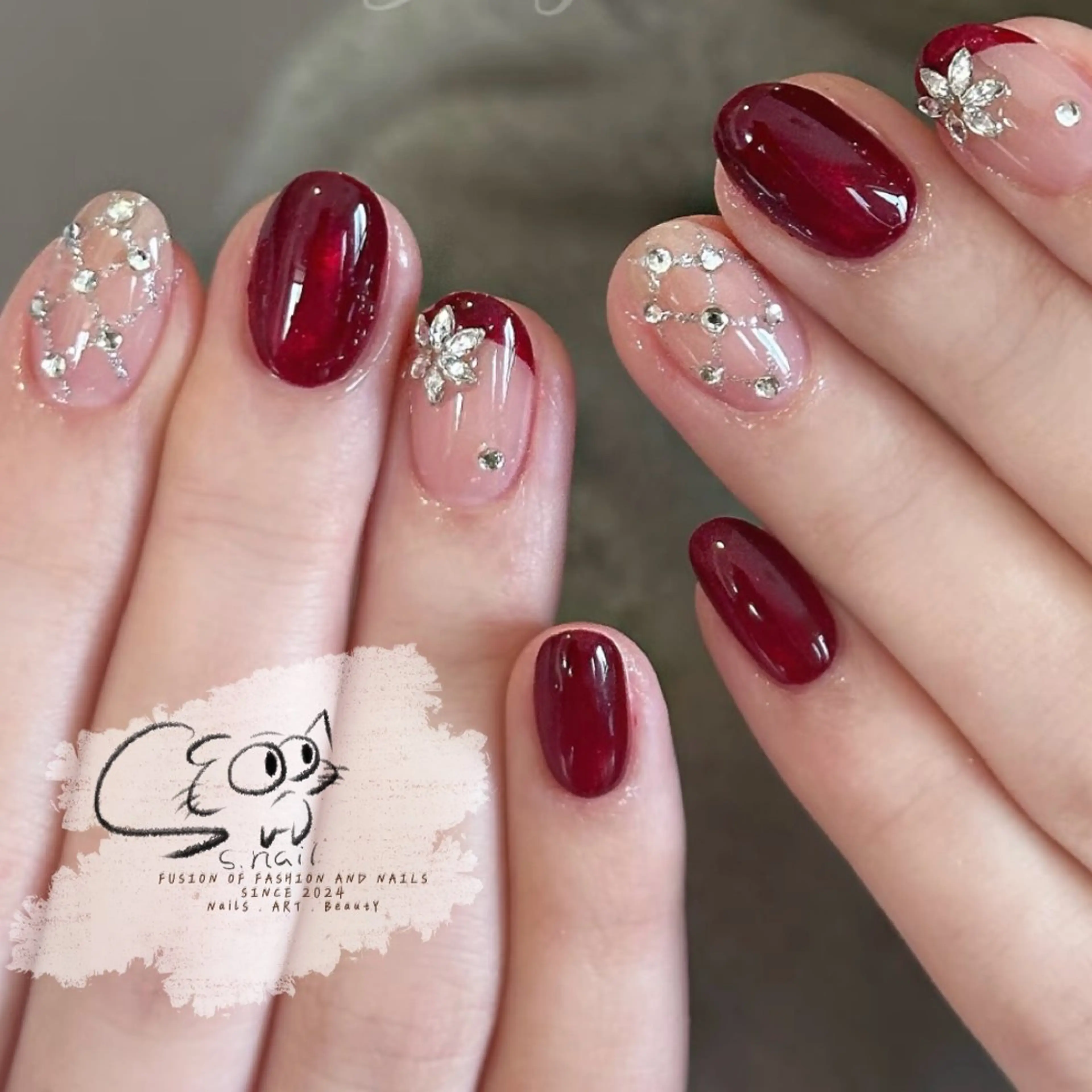 ネイル アートネイル チークネイル フレンチネイル グラデーション マグネットネイル S.nail _のネイルデザイン