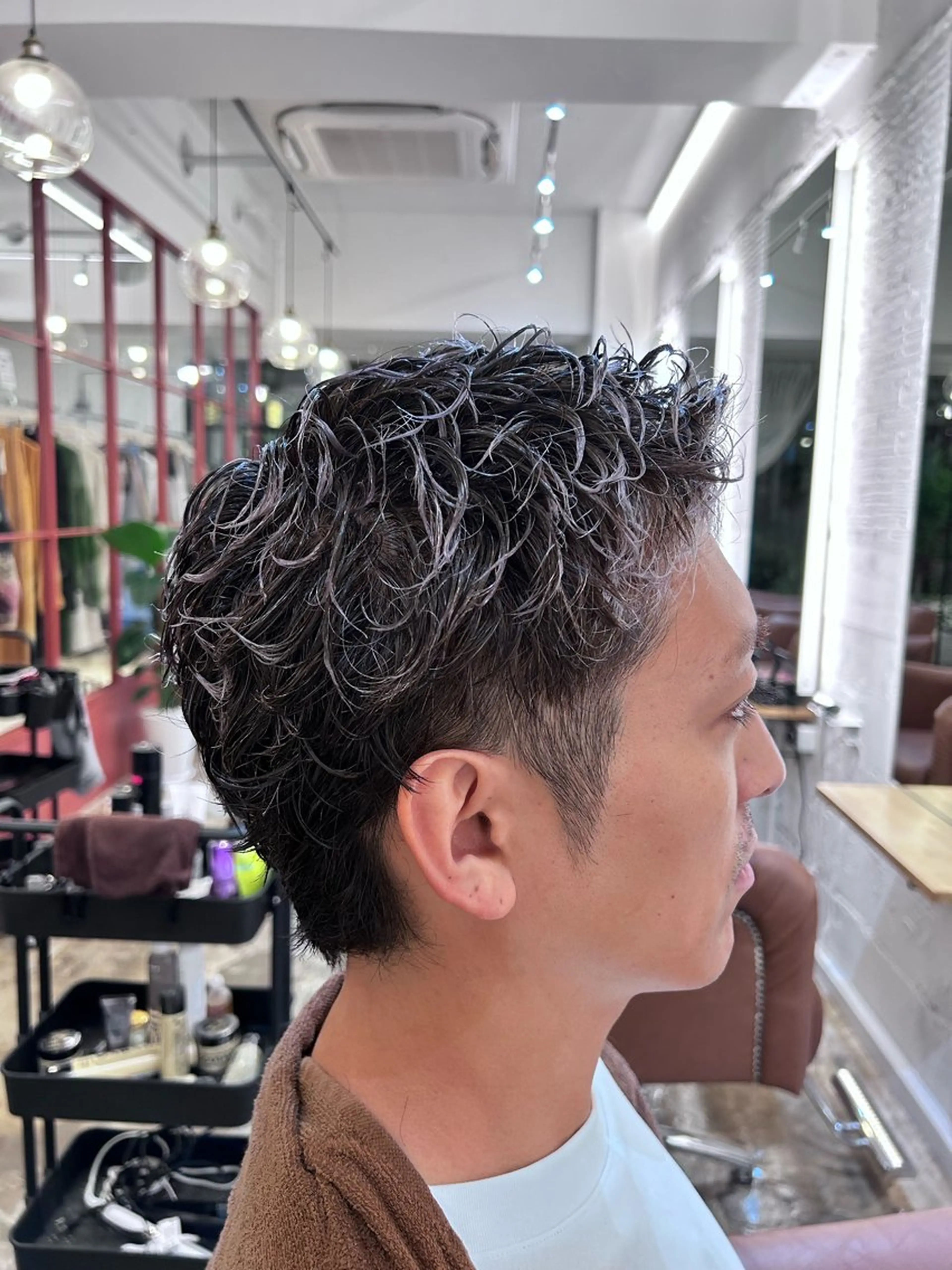 ショート メンズ 刈り上げ AMBERGLEAM Hair&Cloth Yoga所属・Ryo☘縮毛矯正/ メンズ/ブリーチ/のヘアスタイル