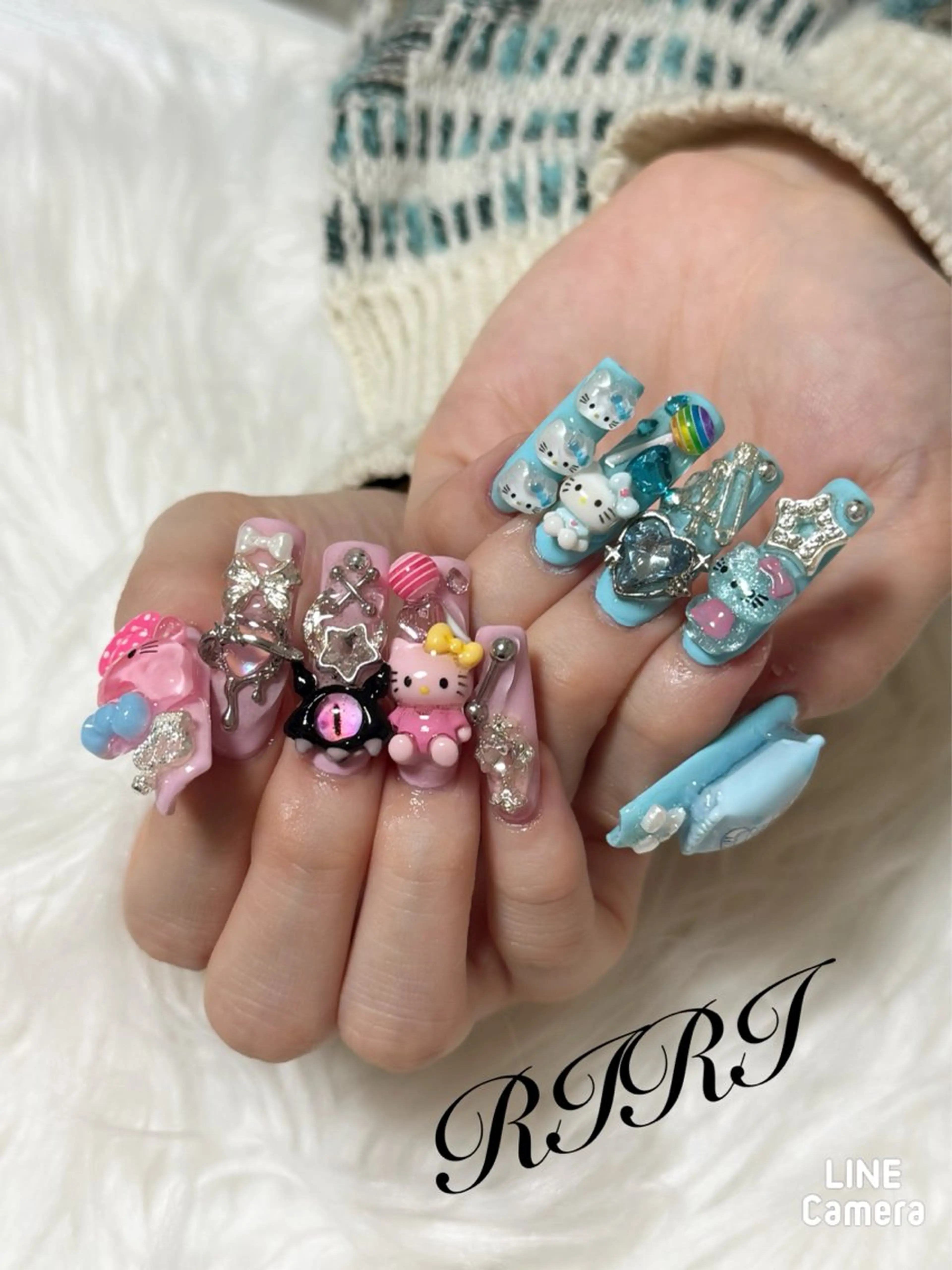 ネイル ジェルネイル ロングネイル スカルプネイル シンプルネイル 春ネイル ハンドネイル riri オーナーのネイルデザイン