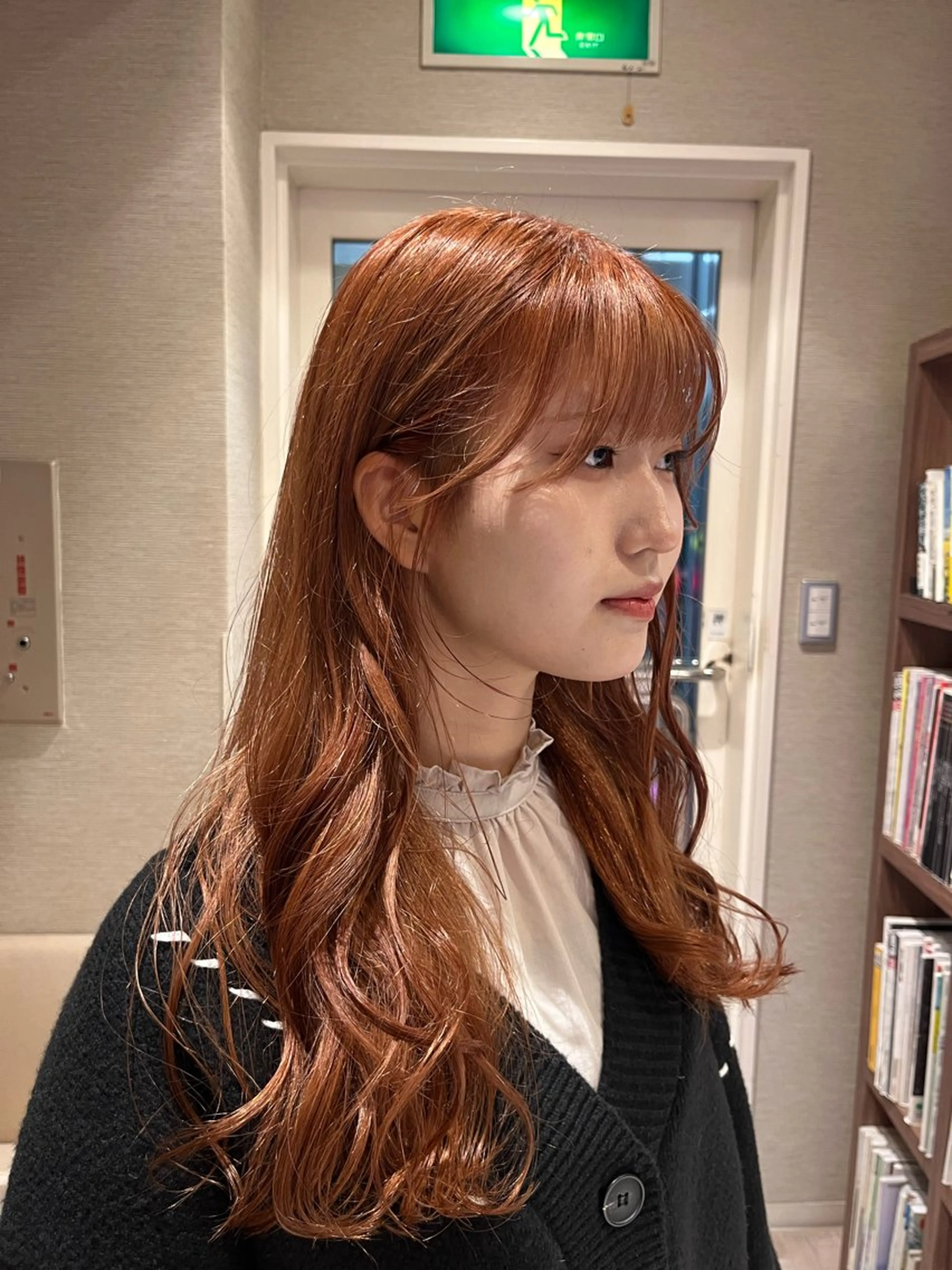ロング カラー ベージュカラー オレンジ オレンジベージュ ヘアカラー dogstar小林諒 パーマ/レイヤーのヘアスタイル