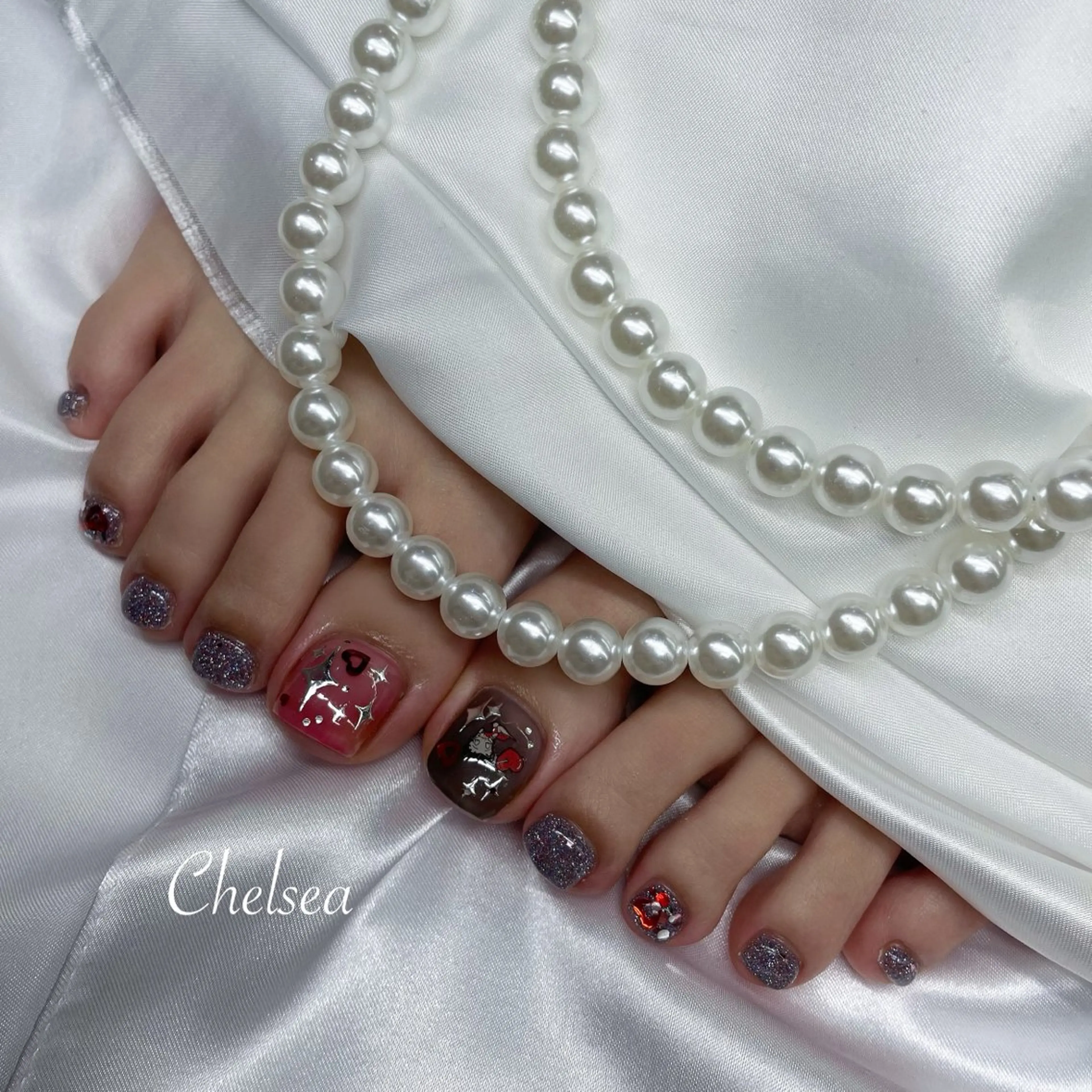 ネイル 持ち込み フットネイル Nailsalon Chelseaのネイルデザイン