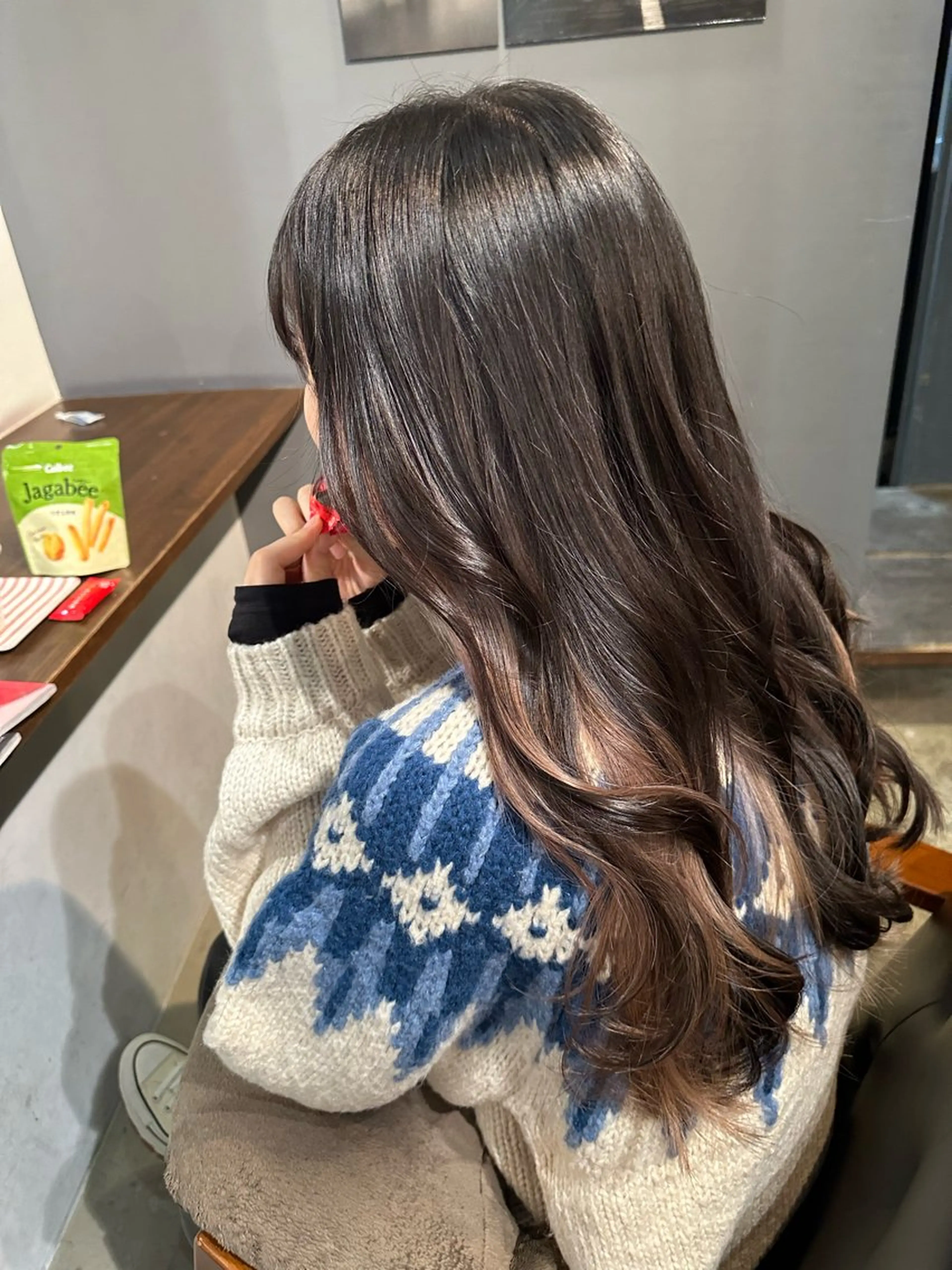 ロング カラー ヘアカラー 木村 朱里のヘアスタイル