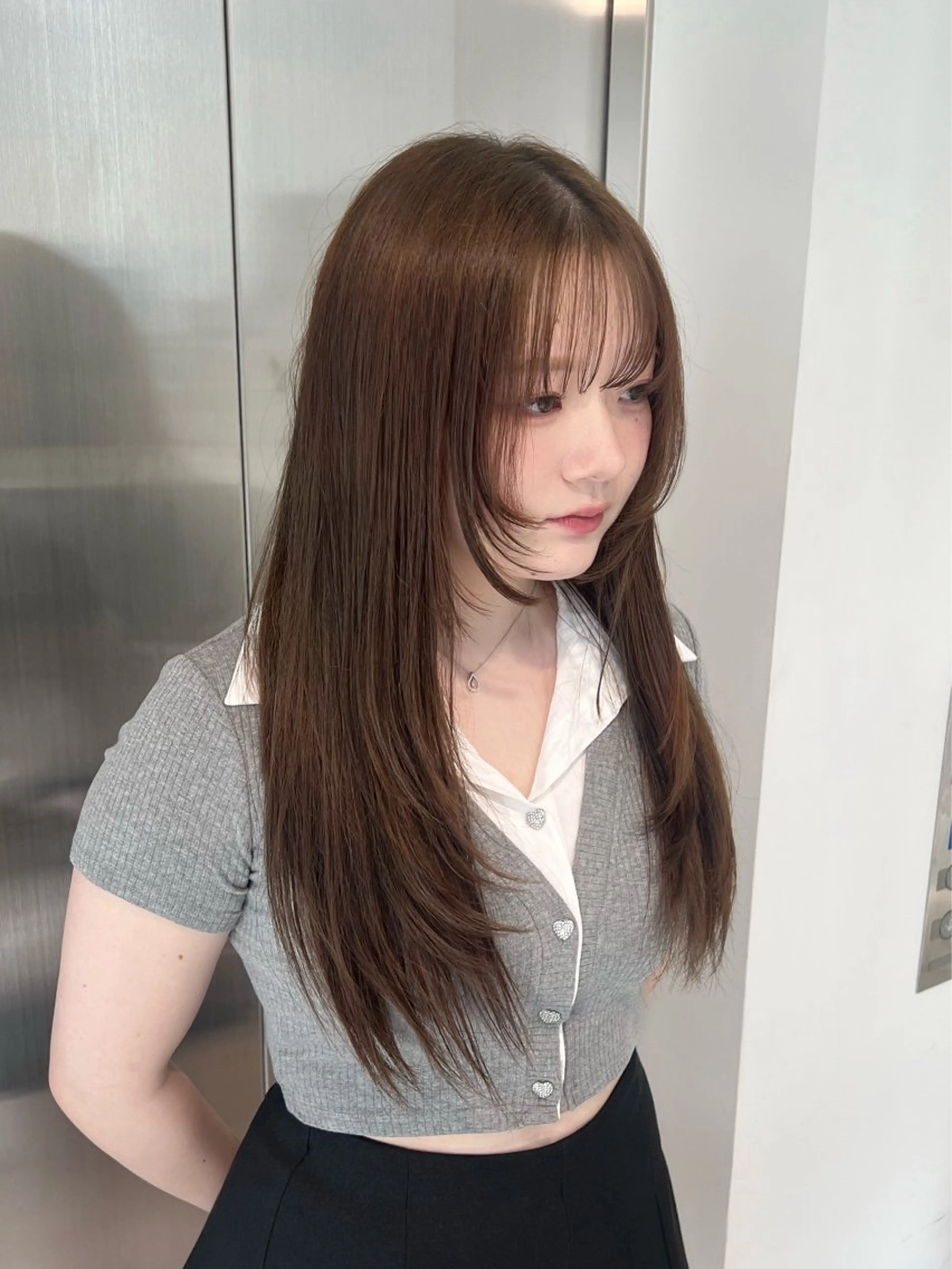 セミロング カラー カット ヘアカラー トリートメント 赤みゼロ/透明感 カラー🌿KANTAのヘアスタイル