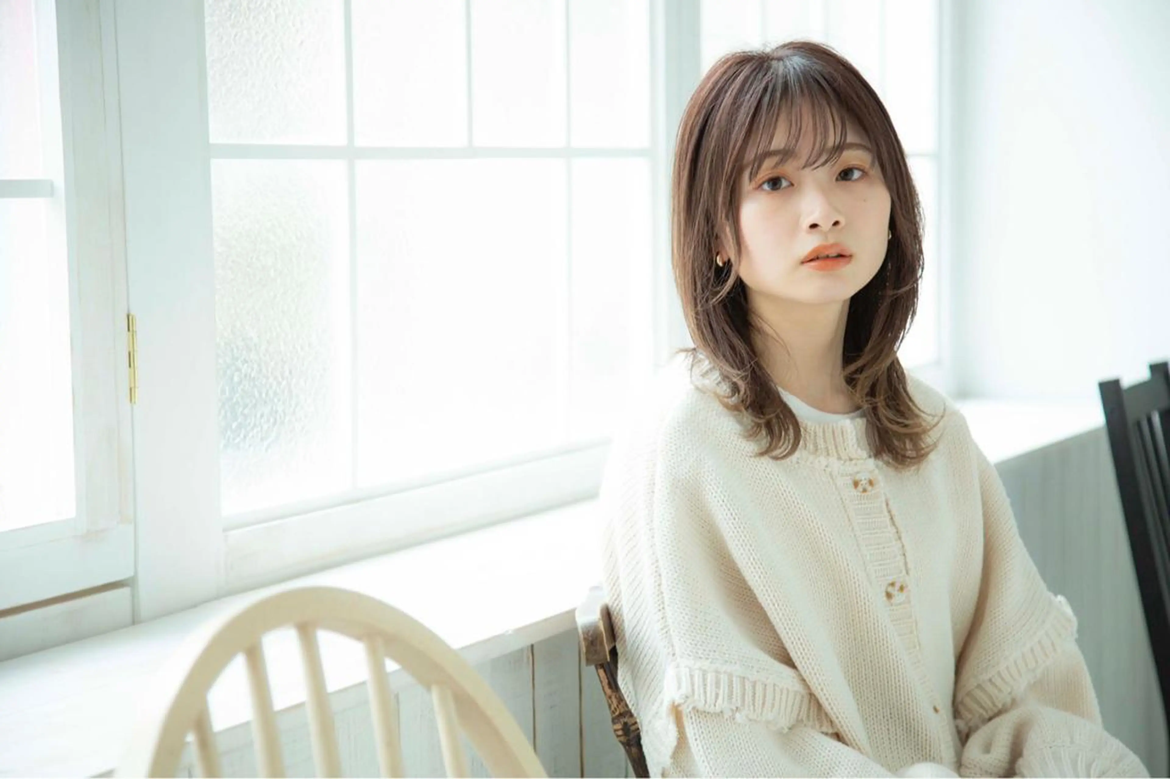 セミロング マンツーマン施術 山口つよしのヘアスタイル
