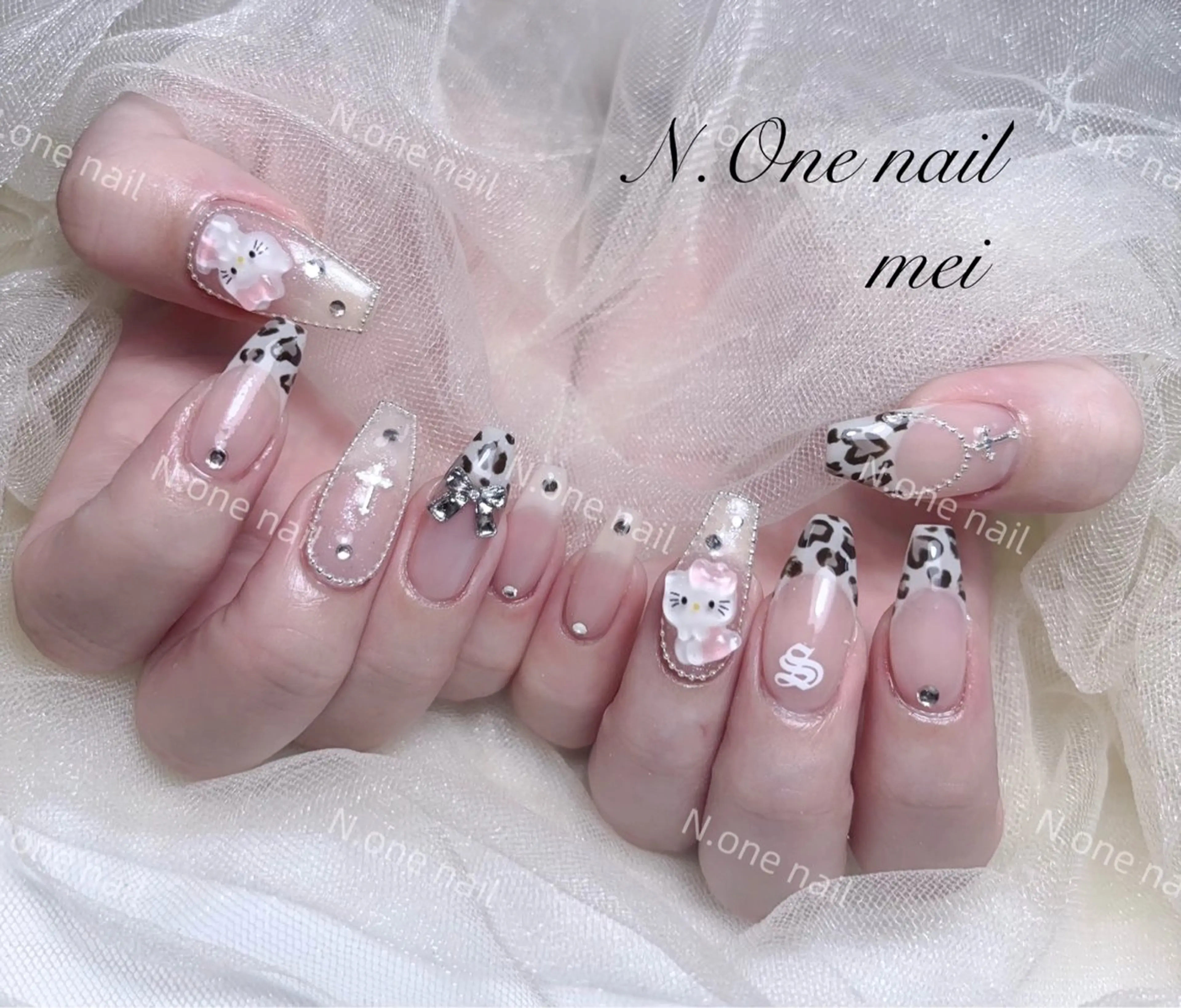 ネイル 長いだし/スカルプ/ パラシェルN.oneのネイルデザイン