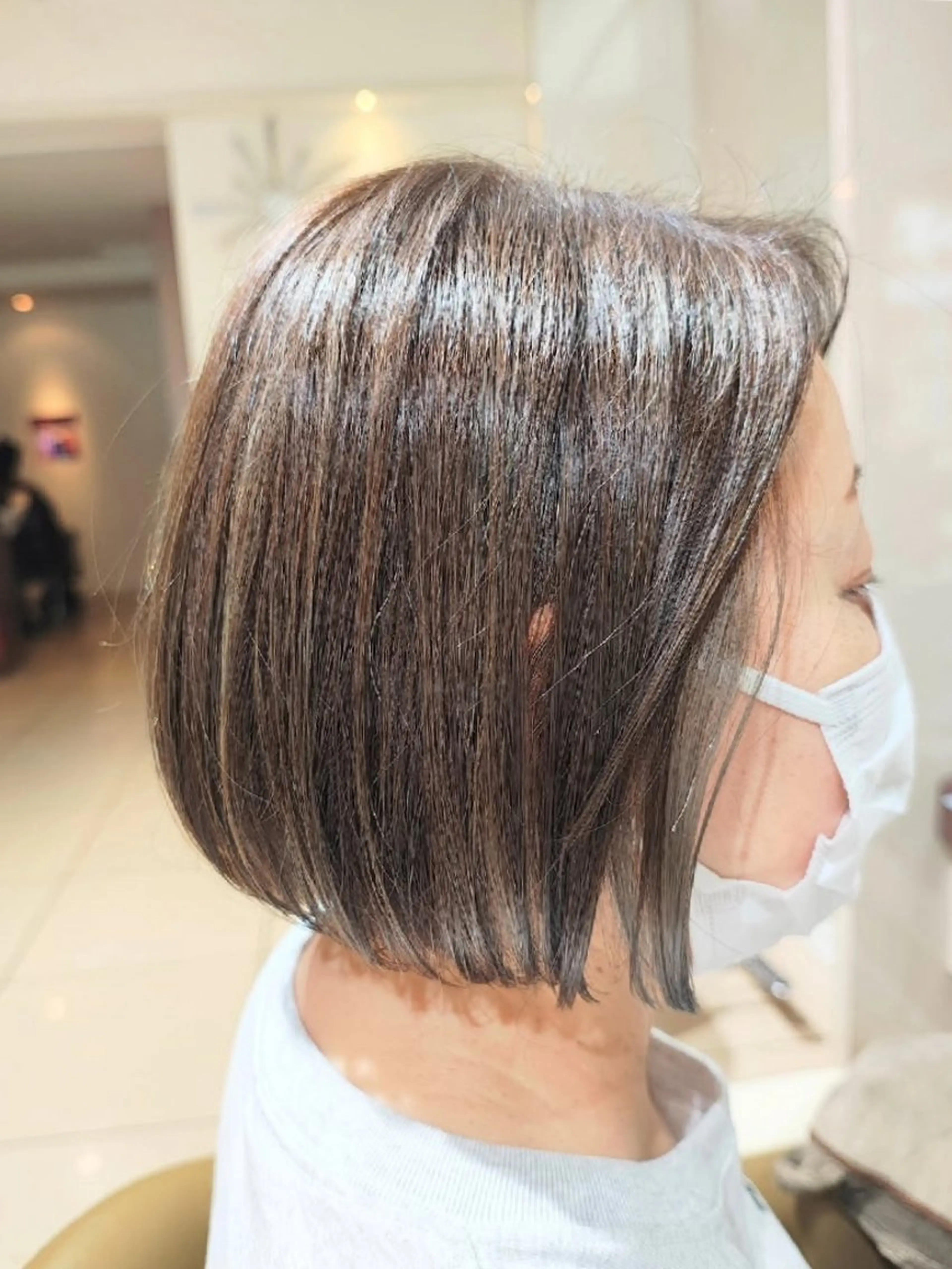 ミディアム カラー 清水 怜子のヘアスタイル