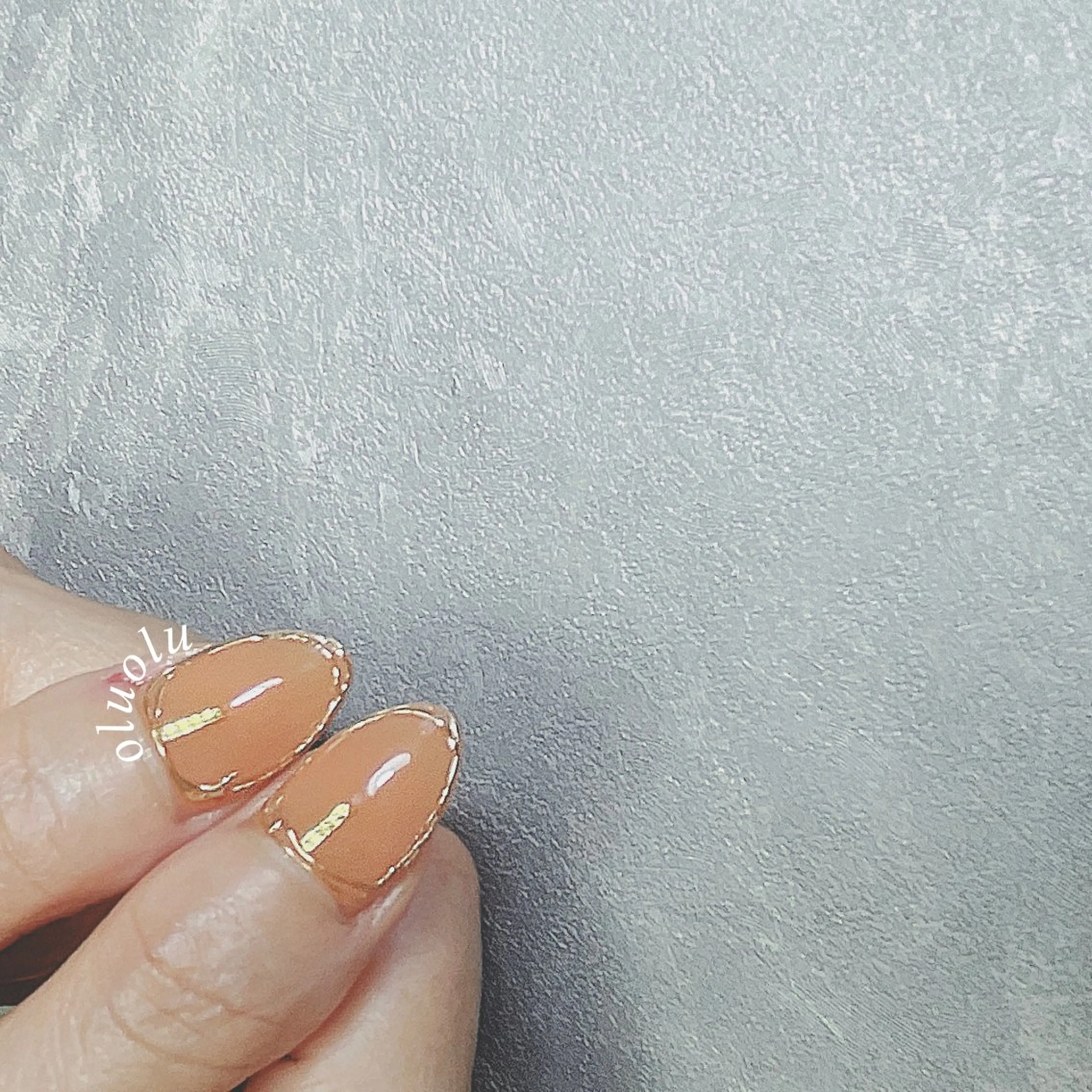 ネイル アートネイル フットネイル ミラーネイル ニュアンスネイル オレンジ 大村 紬華のネイルデザイン