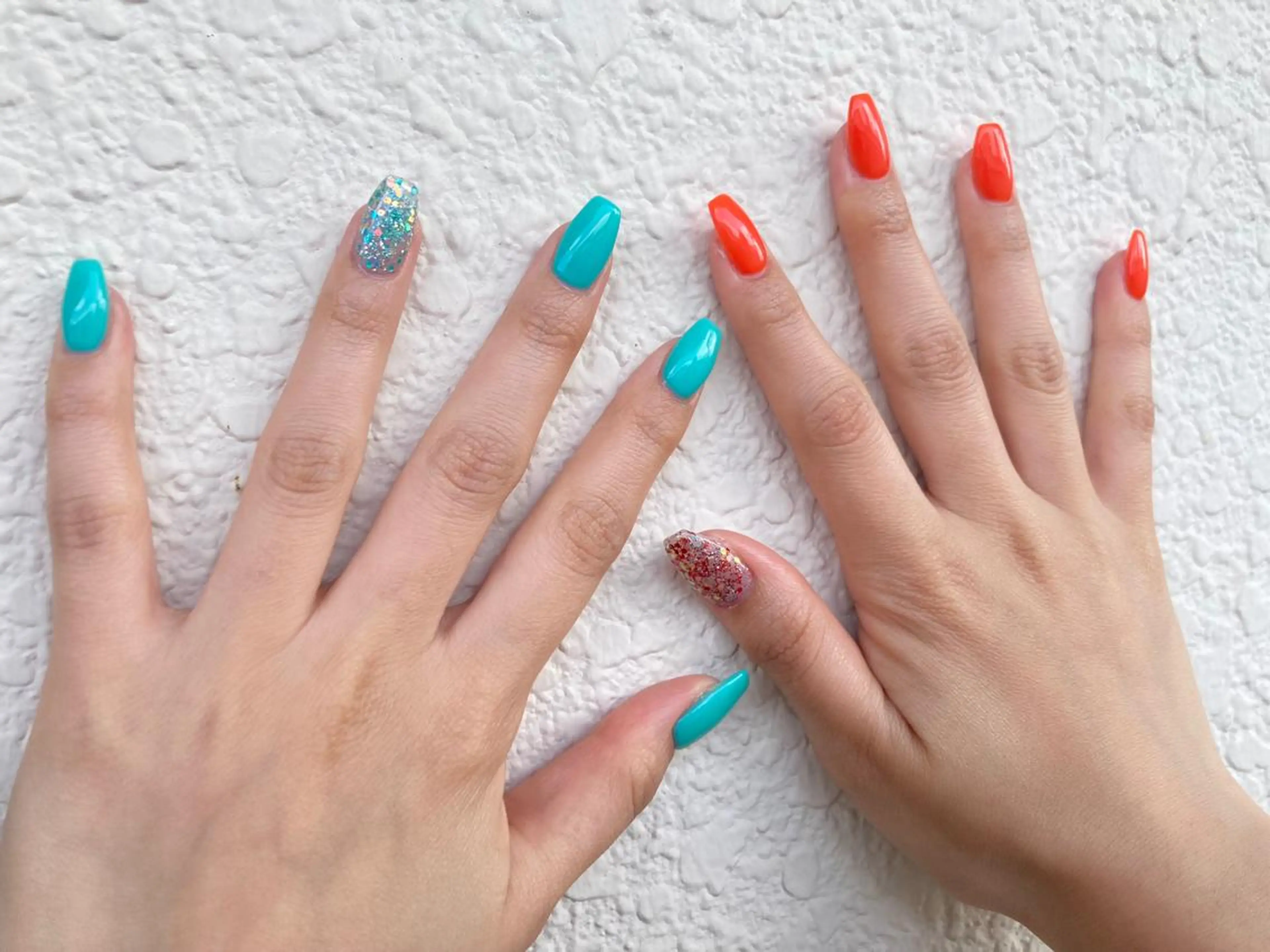 セミロング ネイル ハンドネイル フットネイル ✴︎ Delightのネイルデザイン