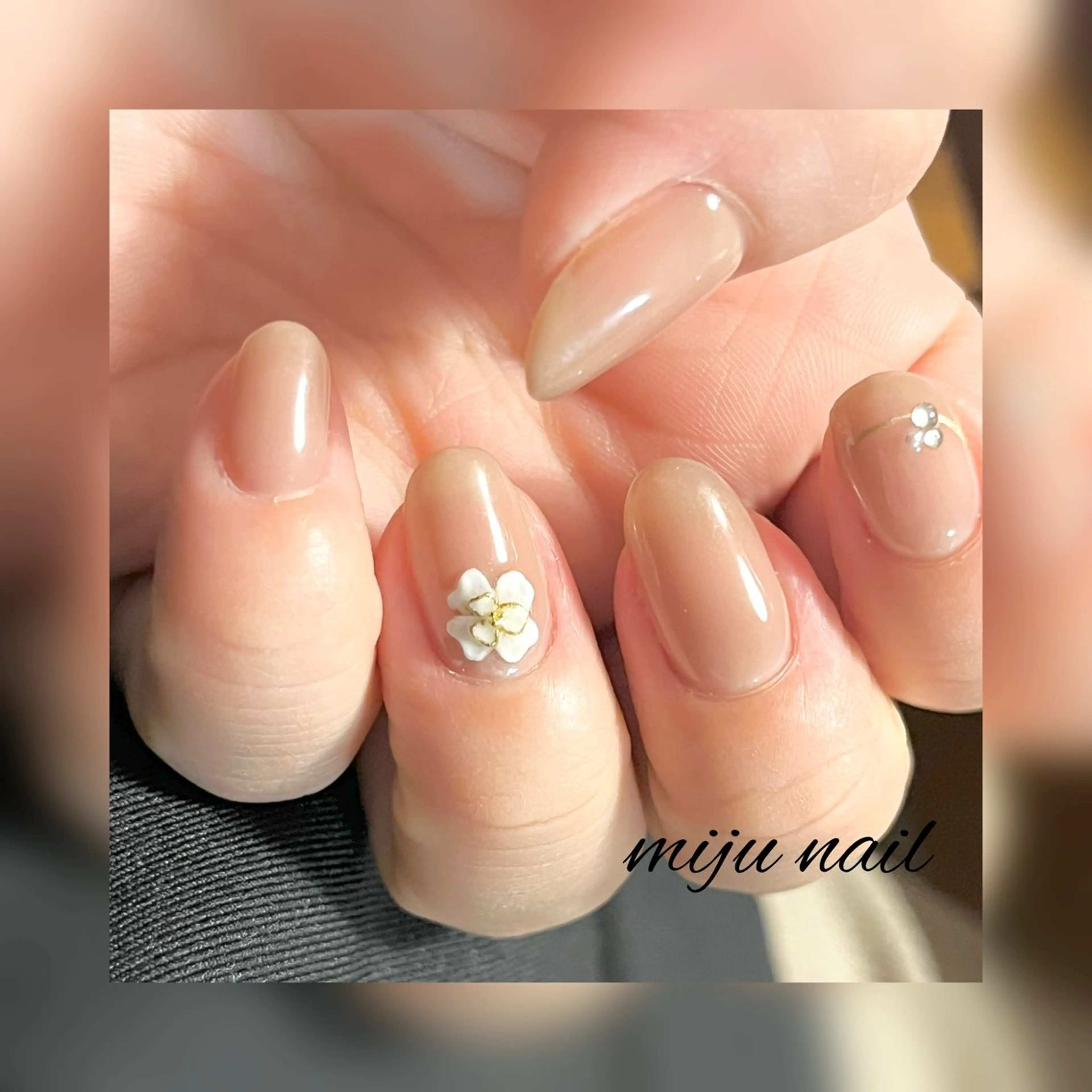 ネイル ❁miju nail 大人上品/自爪育成のネイルデザイン