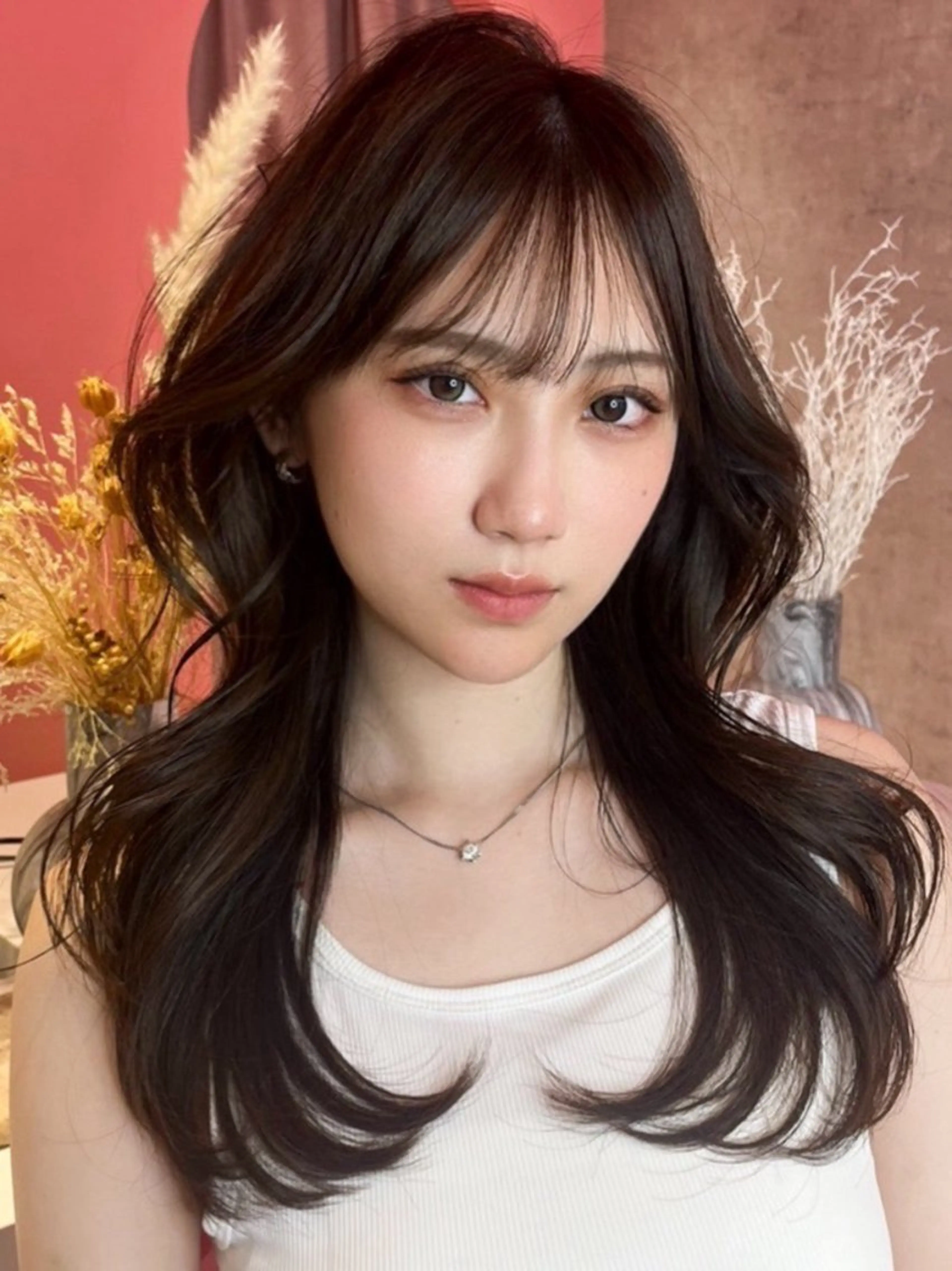 ロング カラー レイヤーカット 山崎/ボブ縮毛矯正 レイヤー髪質改善のヘアスタイル