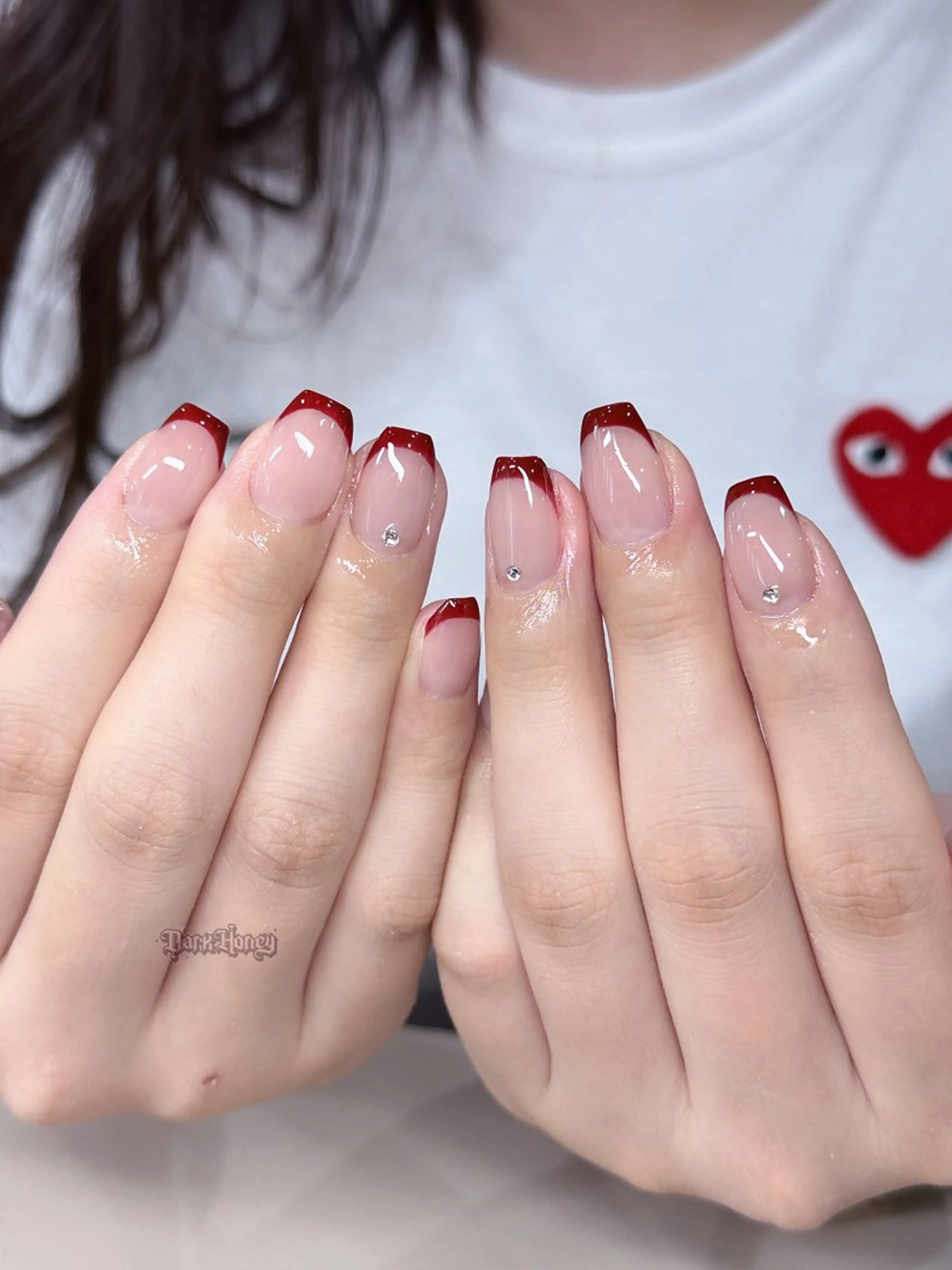 自爪💅上品クリアベースフレンチ🤍✨の写真