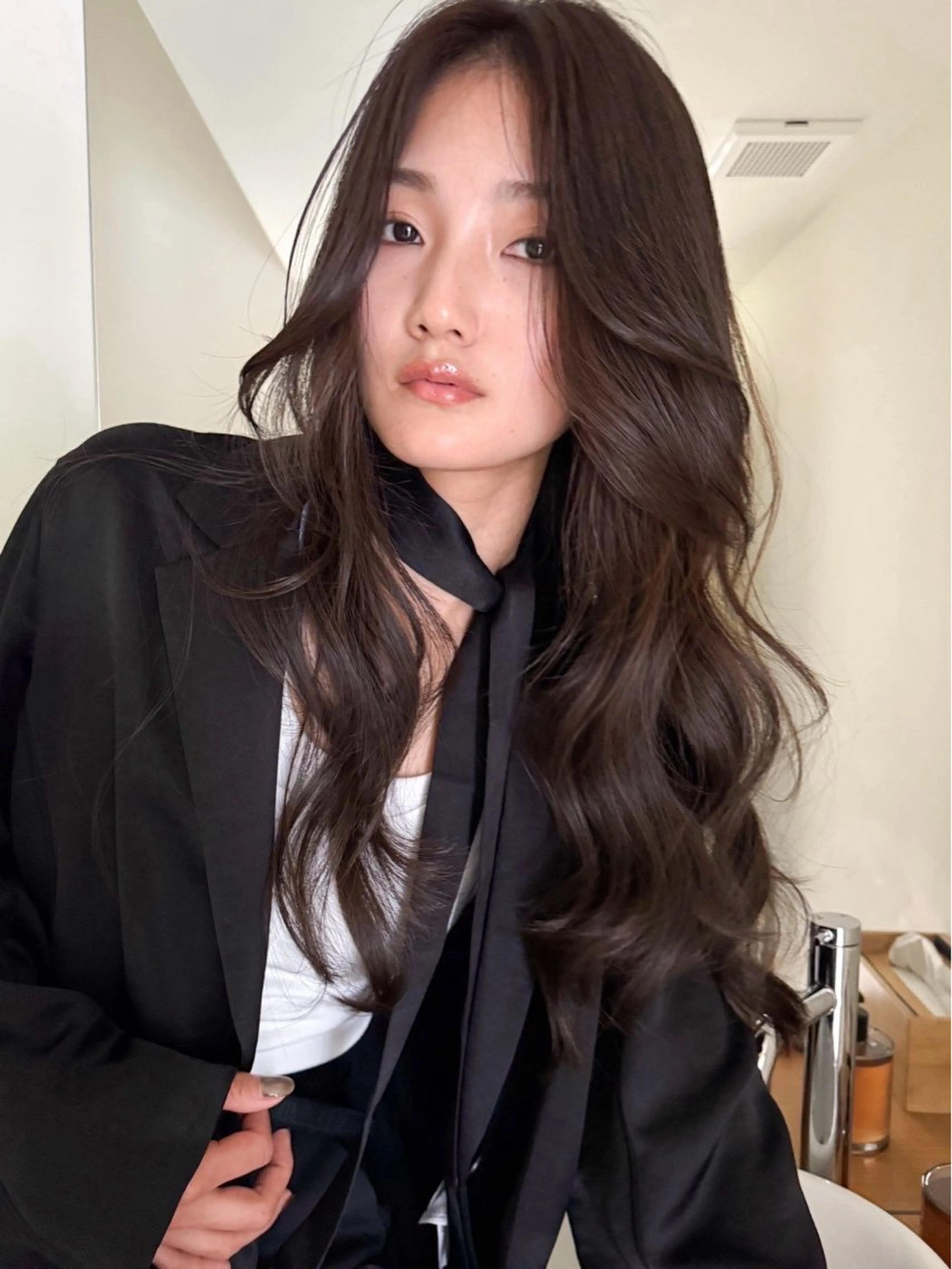 ロング カラー ヘアアレンジ ヘアカラー 🫧透明感カラー/ 艶カラー🫧namiのヘアスタイル