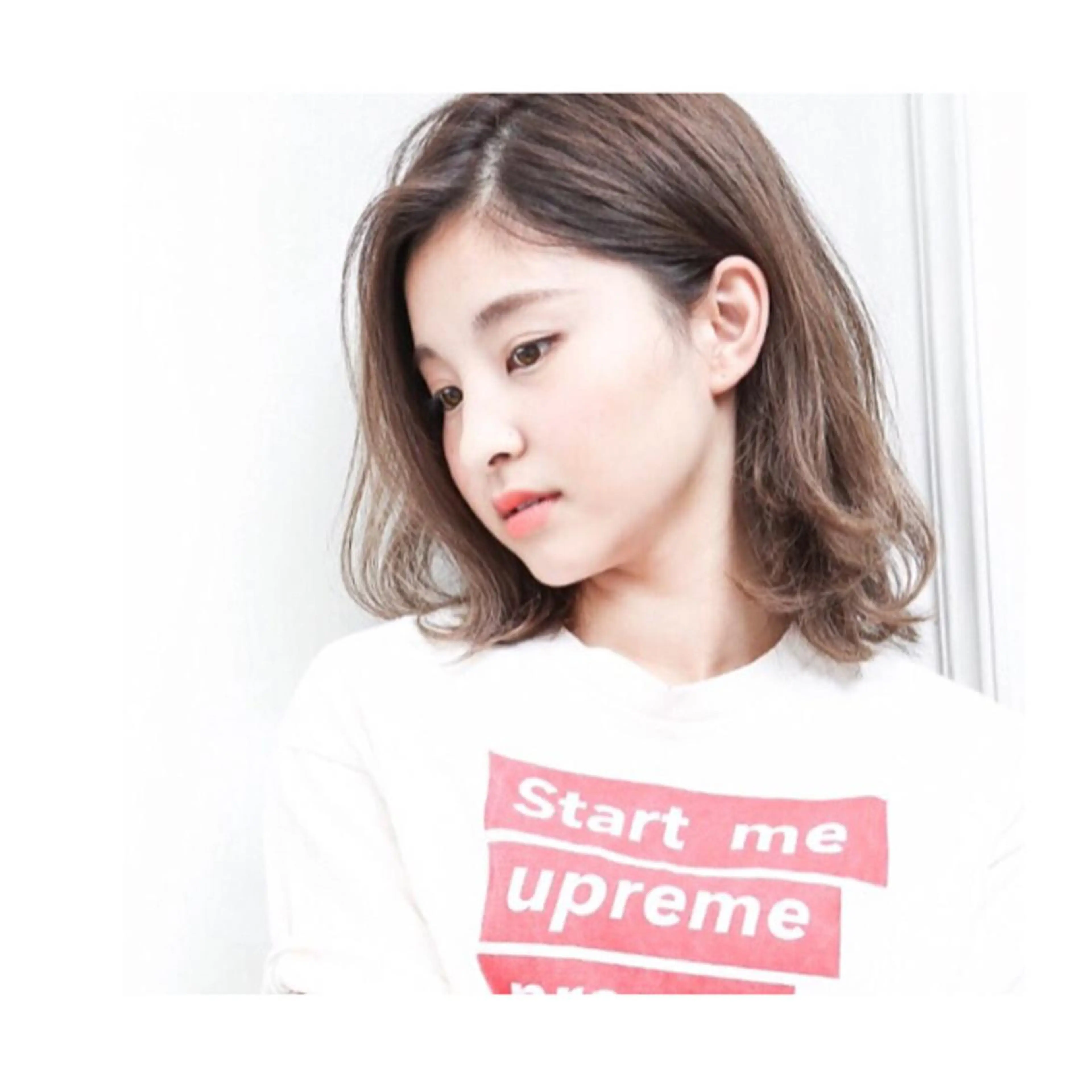 ミディアム 千葉 絵里花のヘアスタイル