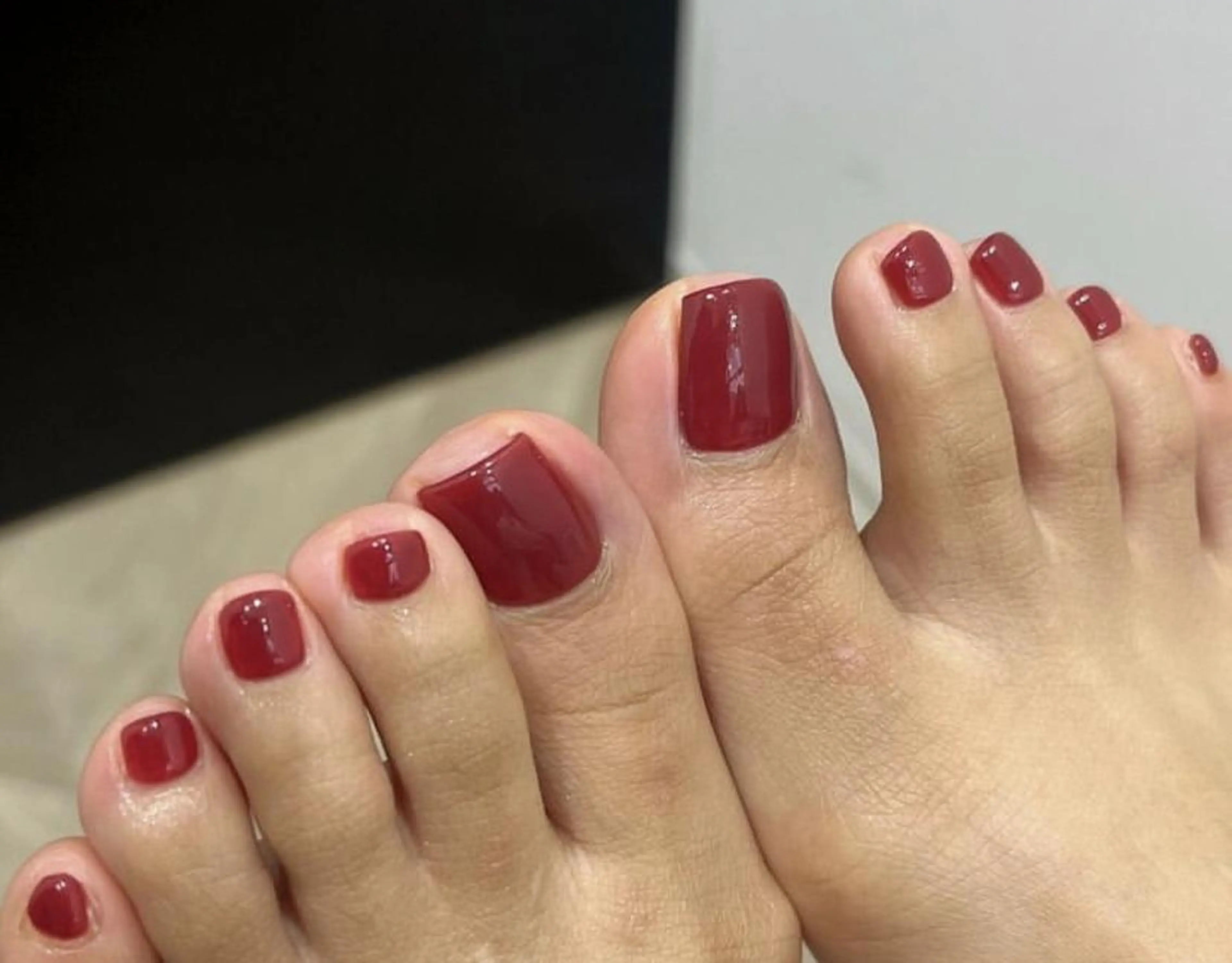 【今だけ価格！】オフ無し💅ワンカラーネイル✳︎フットの写真