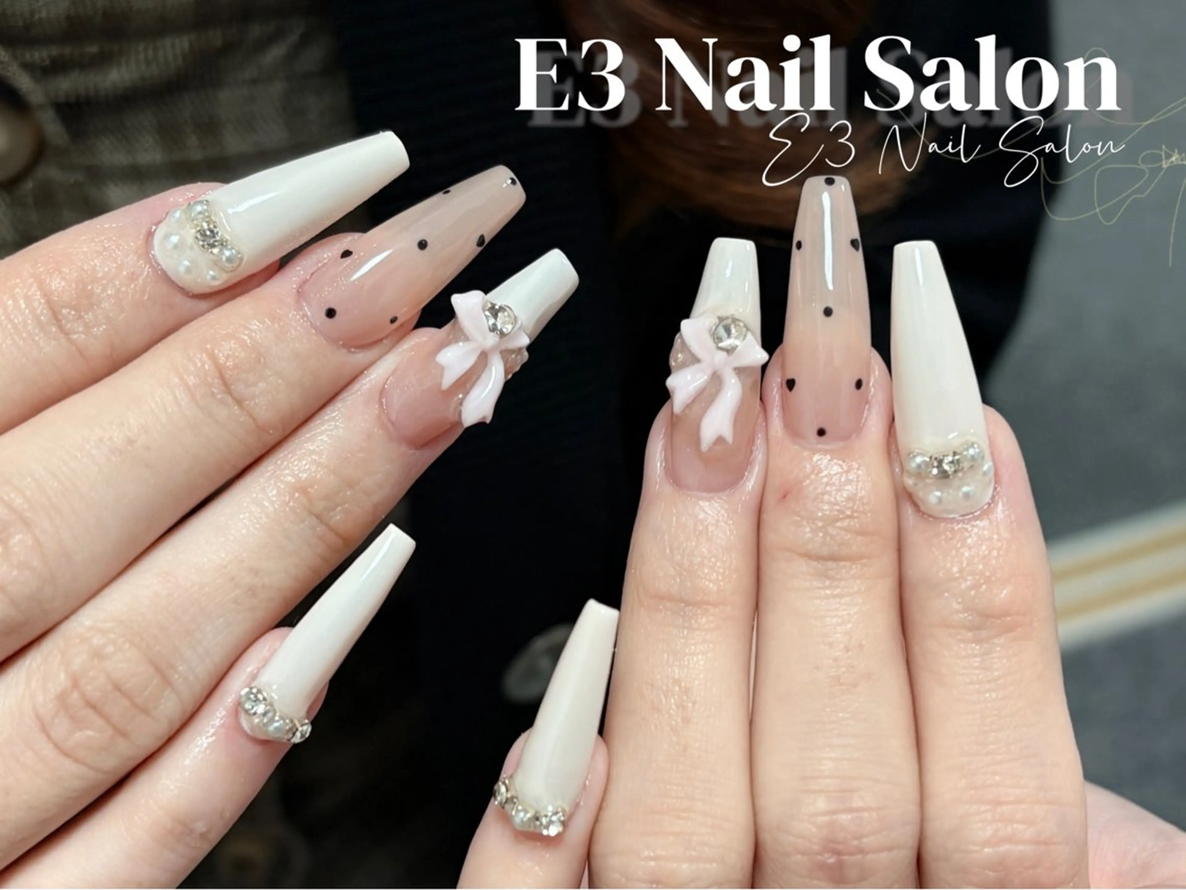 ネイル 桜ネイル フレンチネイル ジェルネイル ガラスフレンチ グラデーション ハンドネイル E3 Nail Salonのネイルデザイン