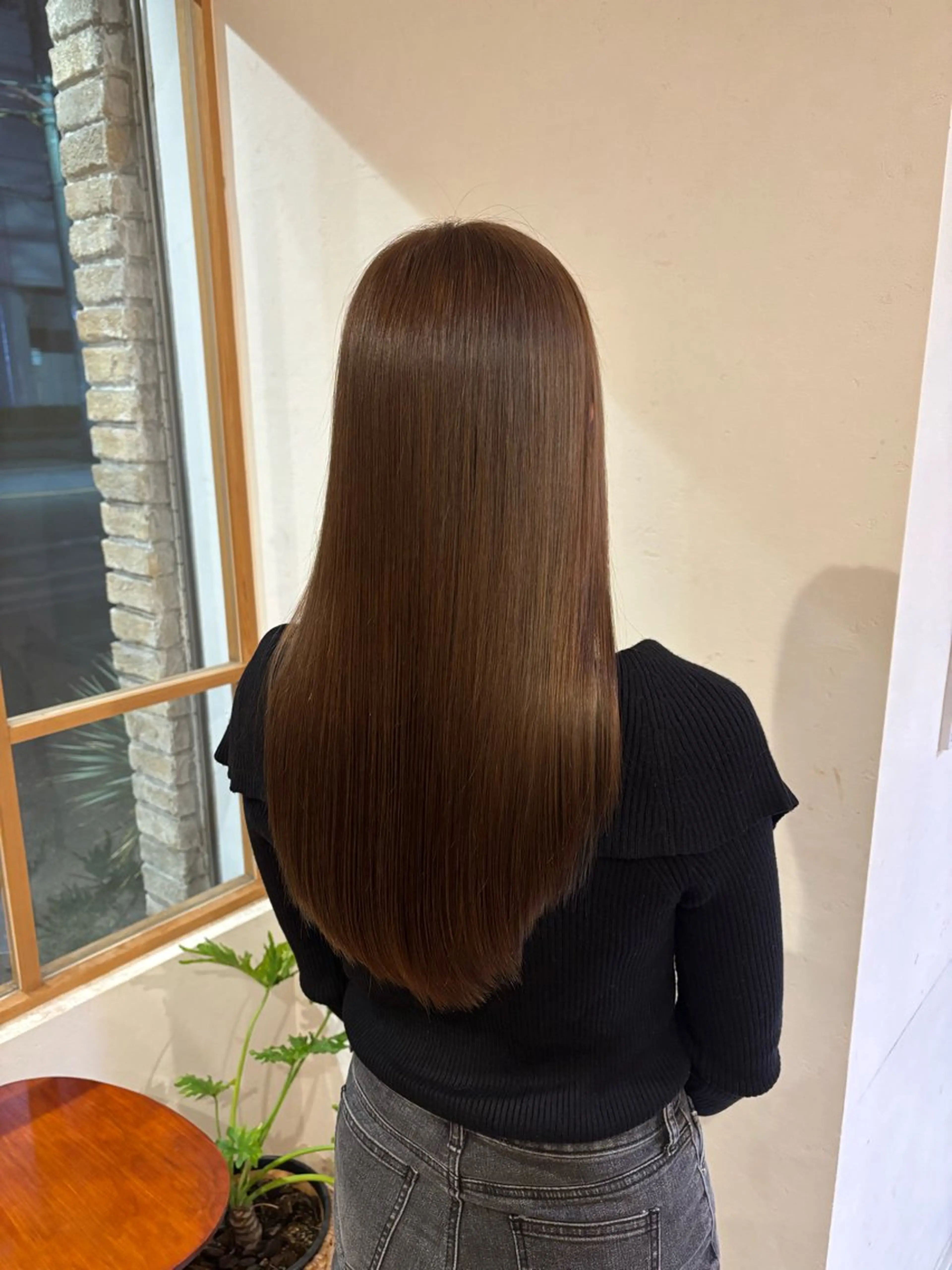 カラー オレンジ 永山 日菜のヘアスタイル