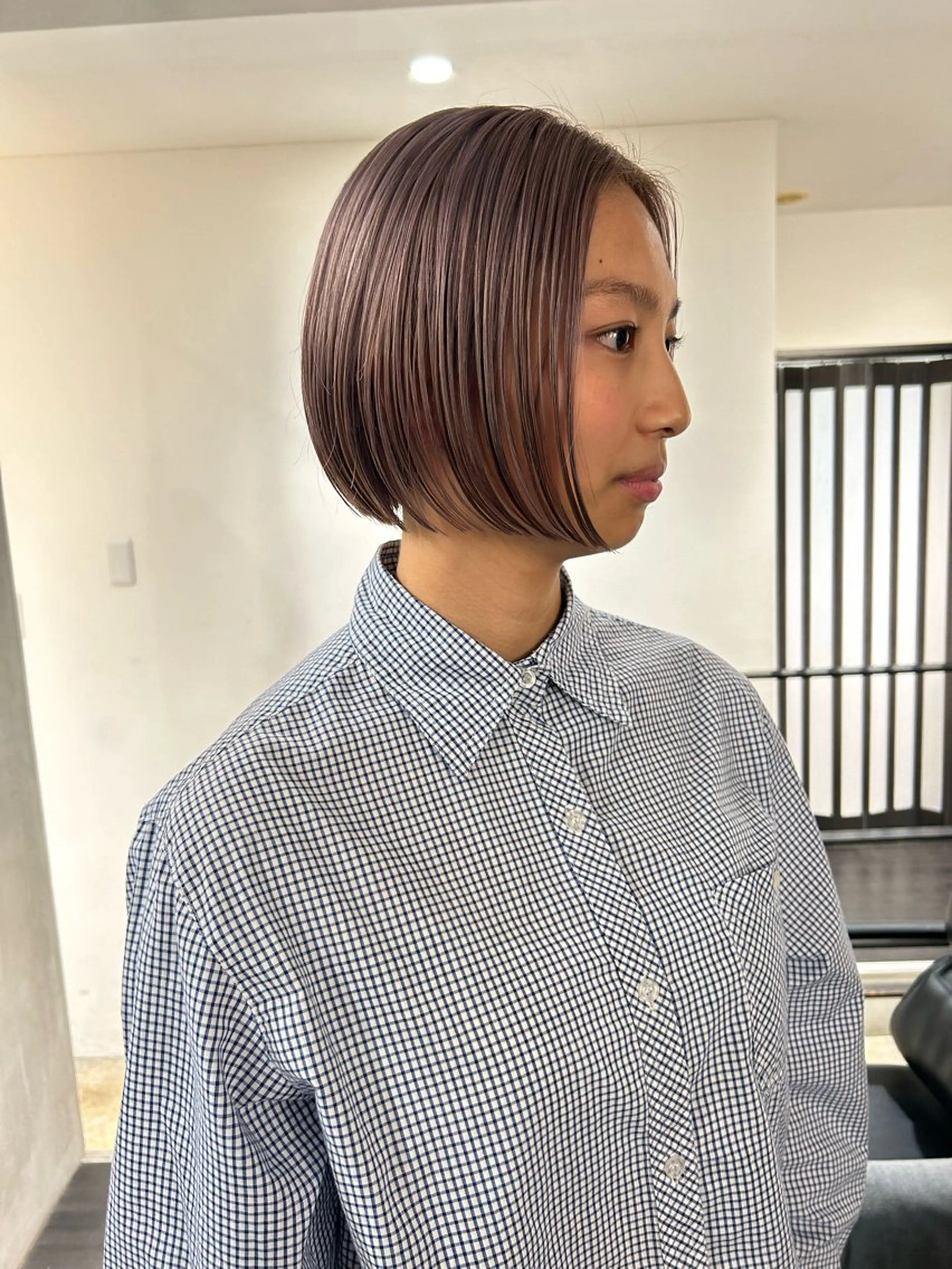 ショート カラー アッシュ ベージュカラー ボブ カット ヘアカラー トリートメント 村上雅人 ナチュラルモードのヘアスタイル