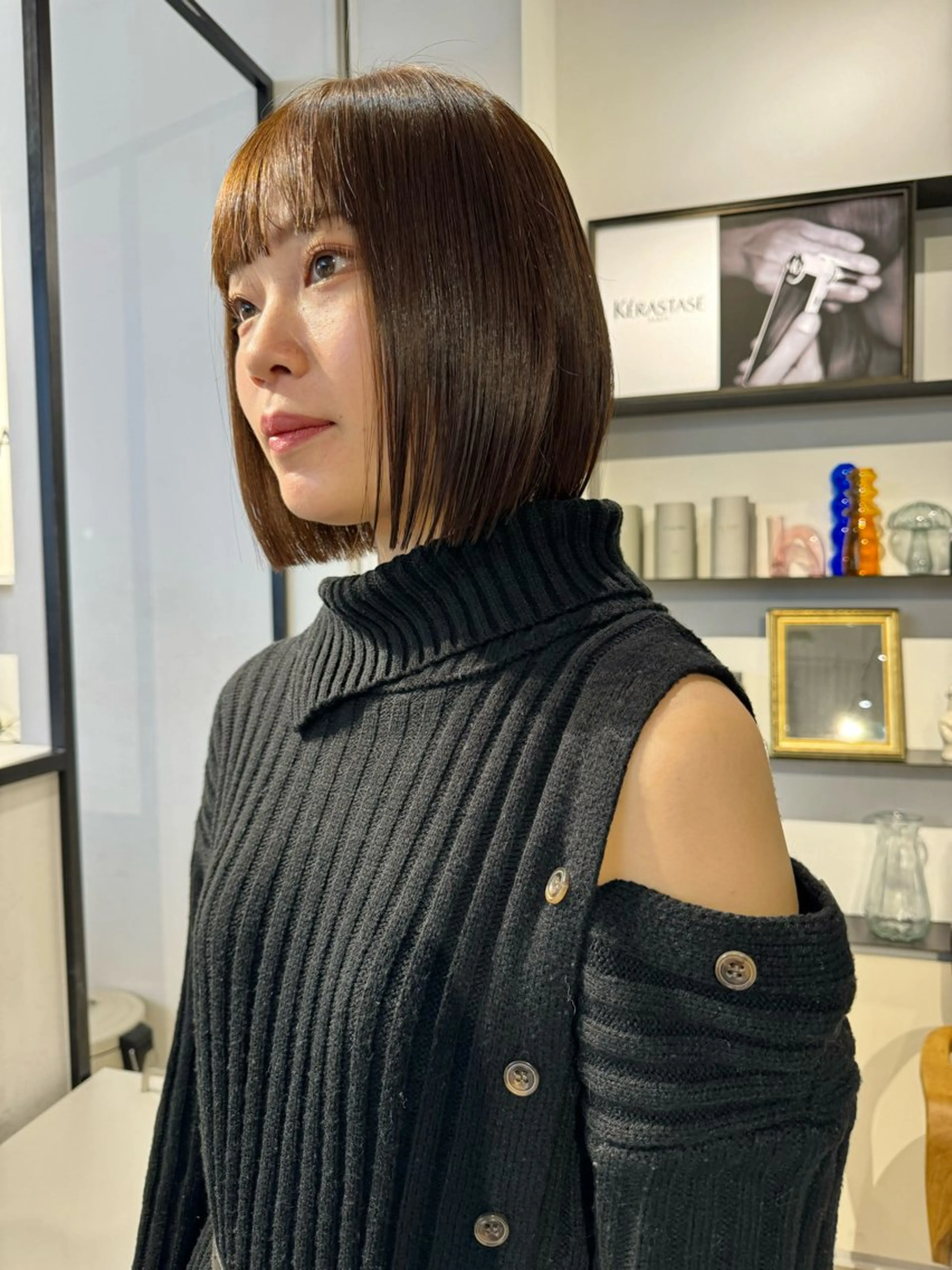 ショート カラー ブラウンカラー 顔周りカット/透明感 カラー✂️MEIのヘアスタイル