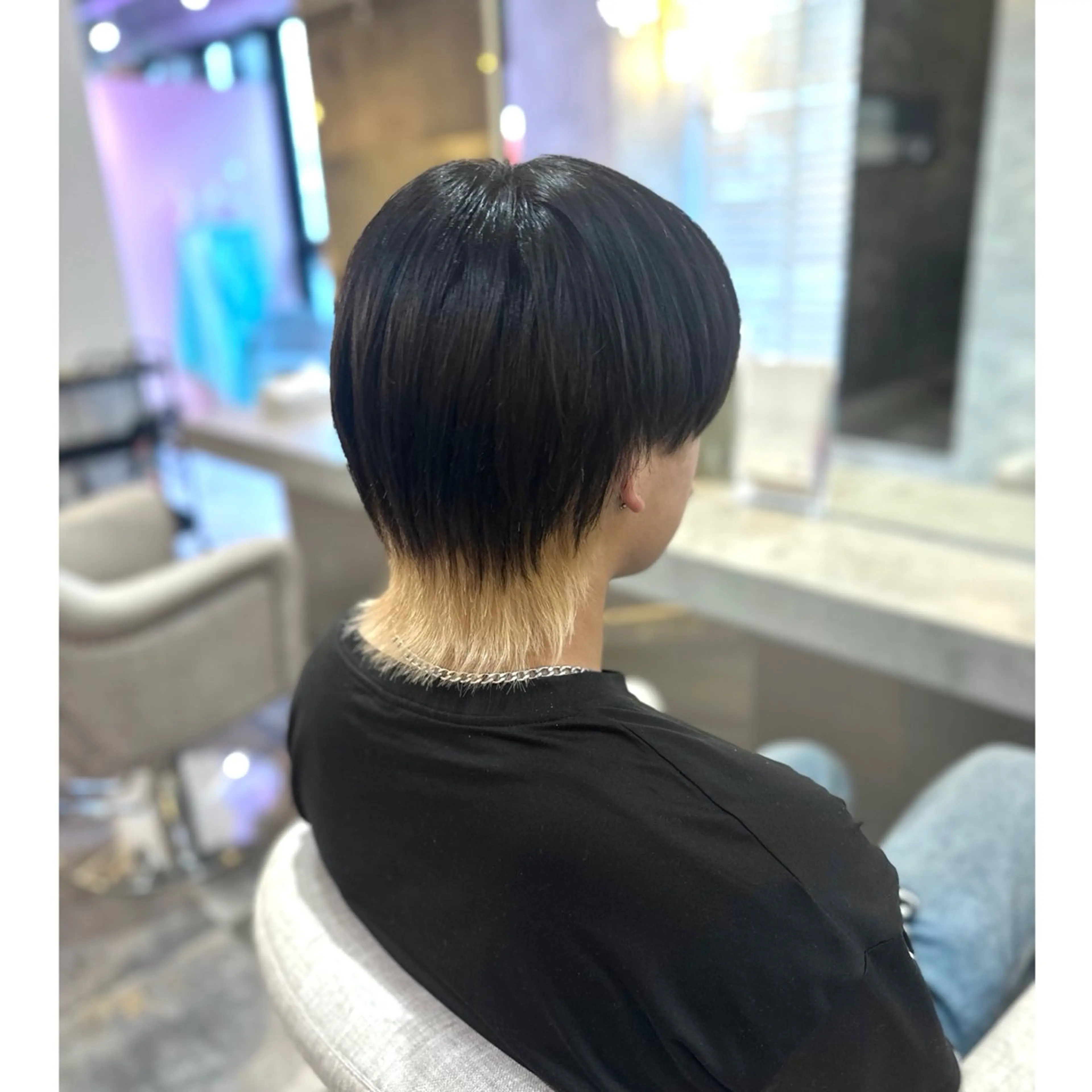 ショート カラー インナーカラー ヘアカラー 🖤kana/艶髪/ 韓国風暗髪カラー🖤のヘアスタイル