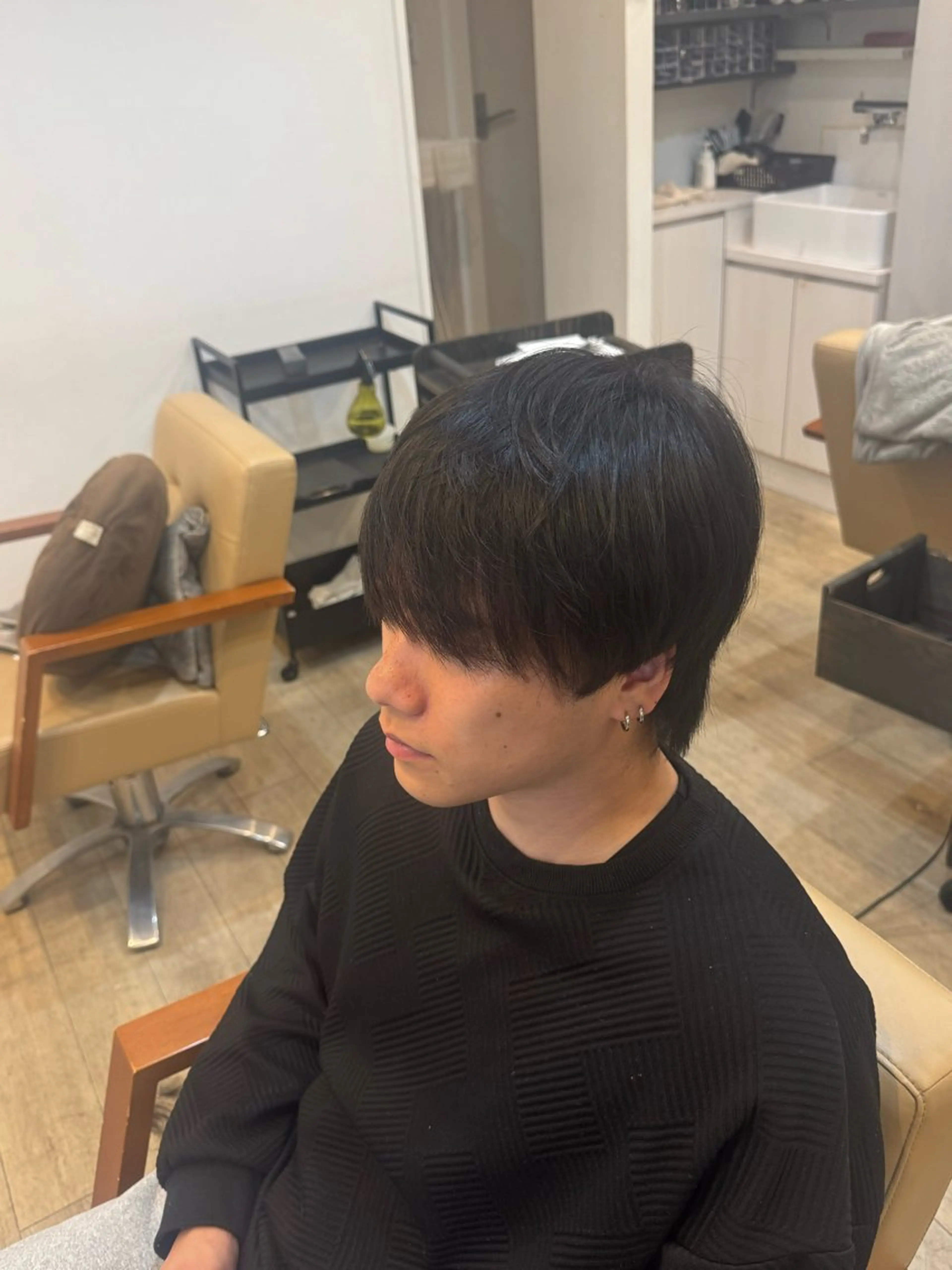 メンズ メンズウルフカット ウルフカット 日比 海夏太のヘアスタイル