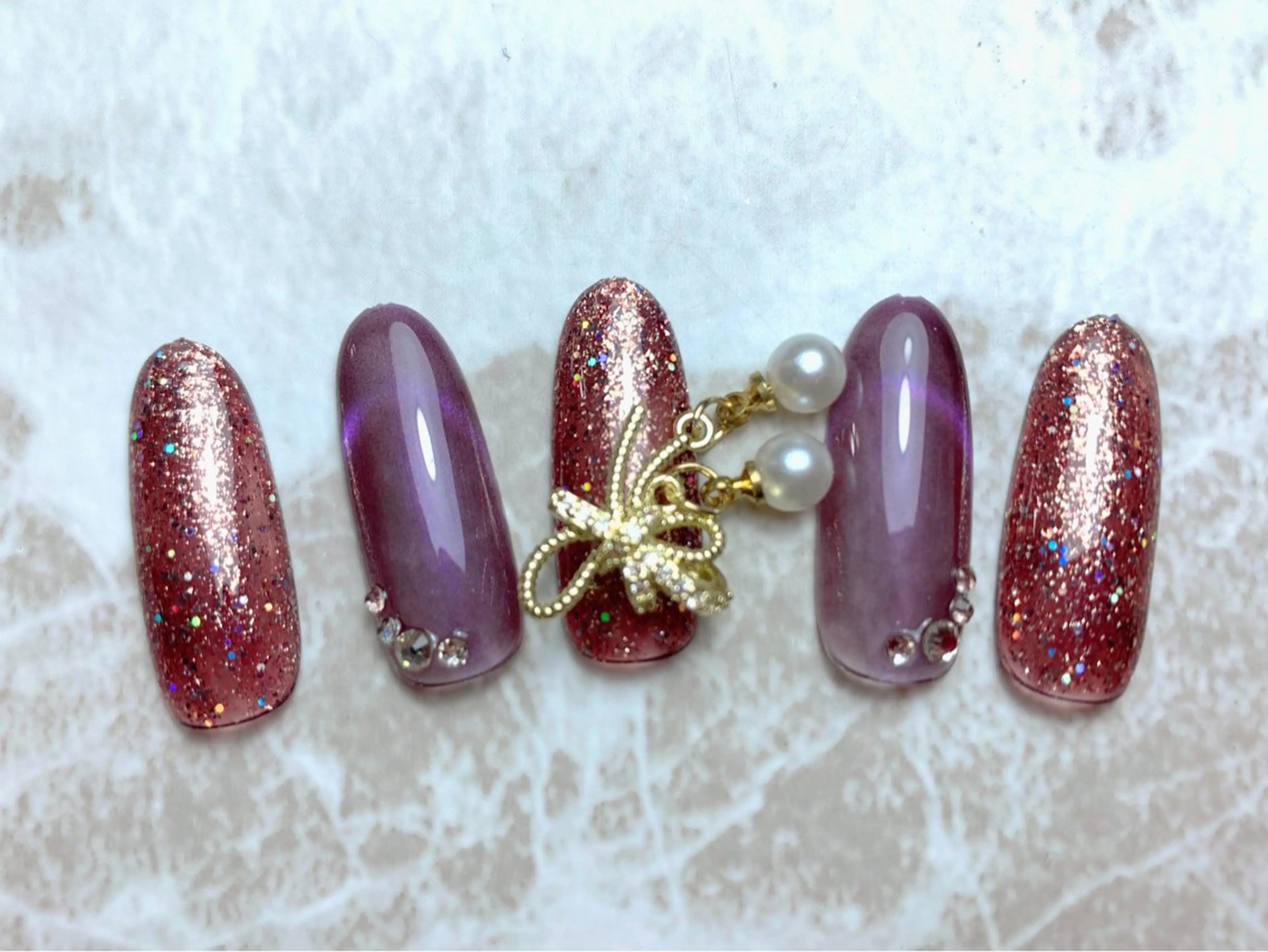 ネイル ハンドネイル マジック ミラーのネイルデザイン